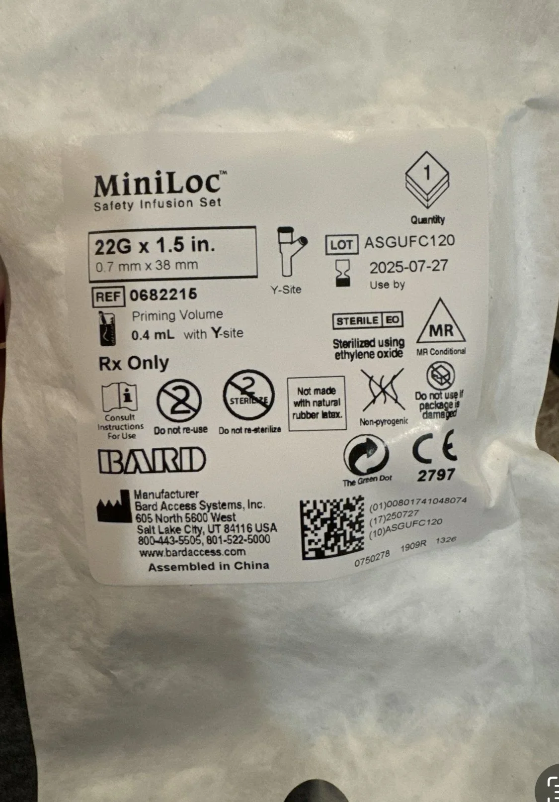 MiniLoc™ Safety Infusion Sets - Set of 19 — EarthSmart Medical