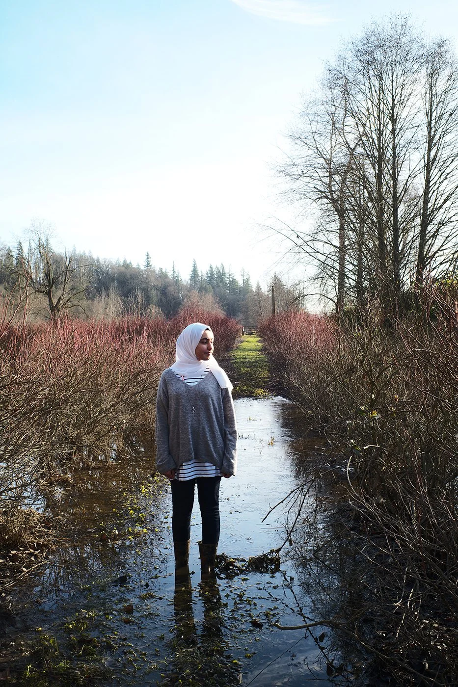 "I've grown up on this farm. It has served as a bonding thing for me and my family. Blueberry farming is very calming and relaxing. I would like to be seen as somebody who is very confident. Generally it is a stereotype that Muslim women should be ve