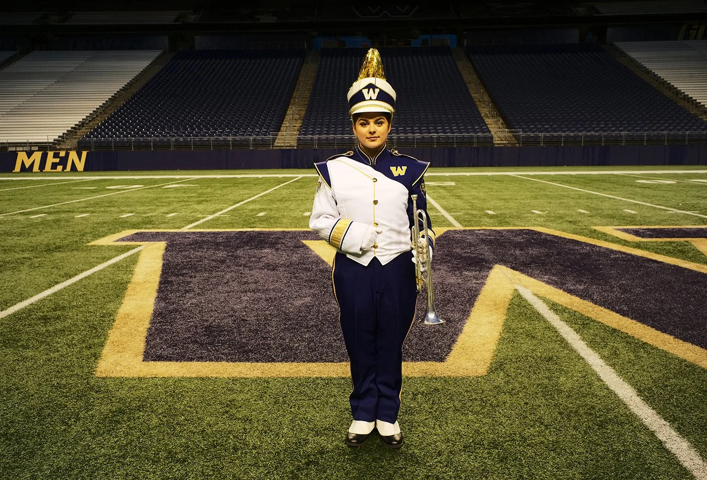 "I am really passionate about my trumpet, being in band and music. I started in the fifth grade and it has been a huge part of my life ever since. I want to be seen just as anybody else. I am Muslim but I am also an American. I've grown up here, I've