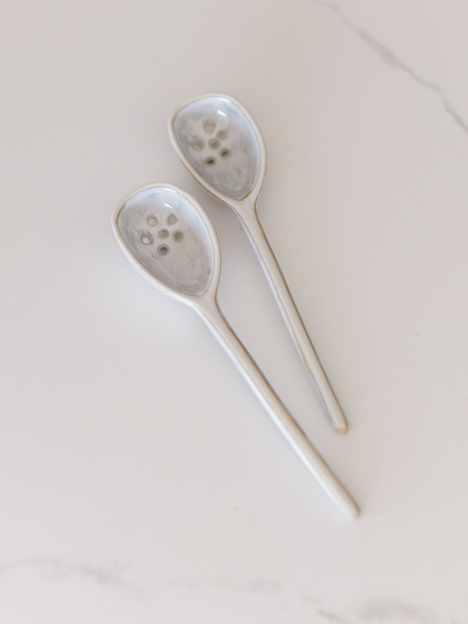 Stoneware Strainer Spoon — The Shop at Graber Co