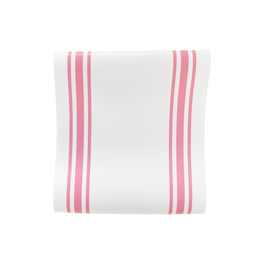 Pink Stripe Paper Table Runner