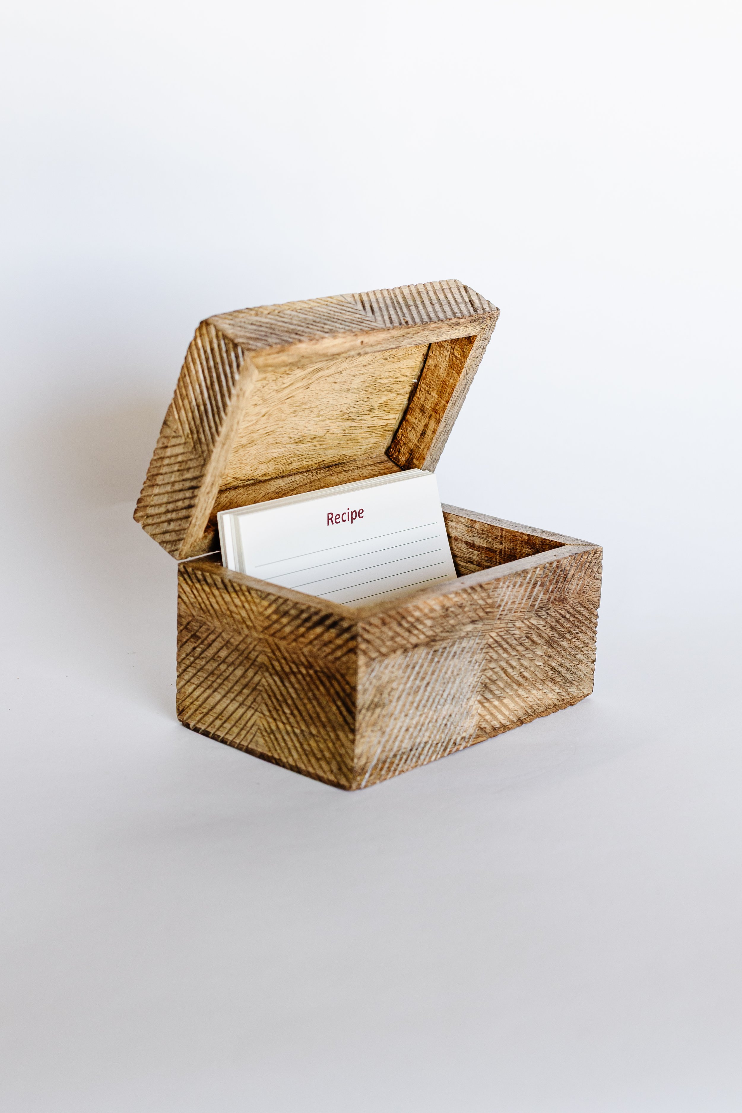 Mango Wood Recipe Box