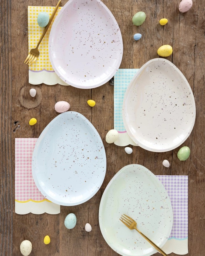 Easter Egg Paper Plate Set