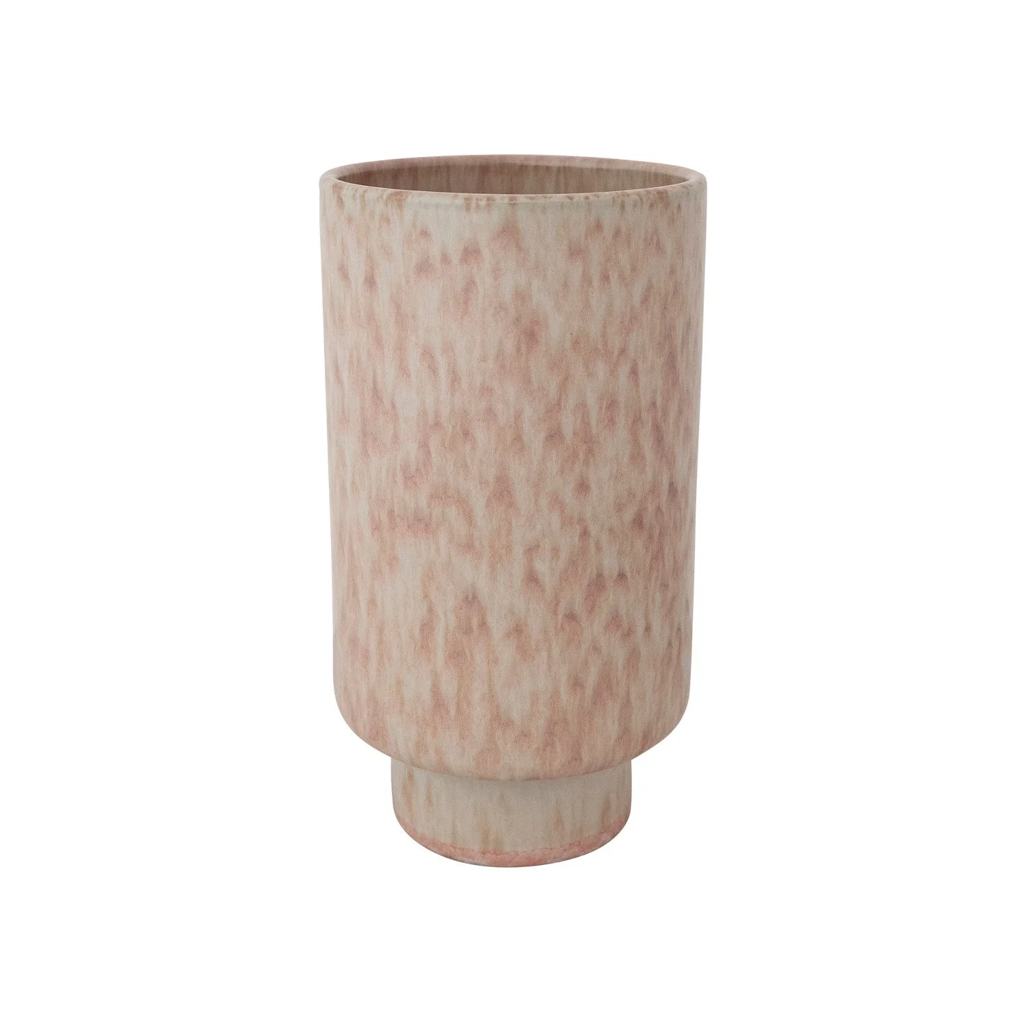 Coral & Cream Footed Vase