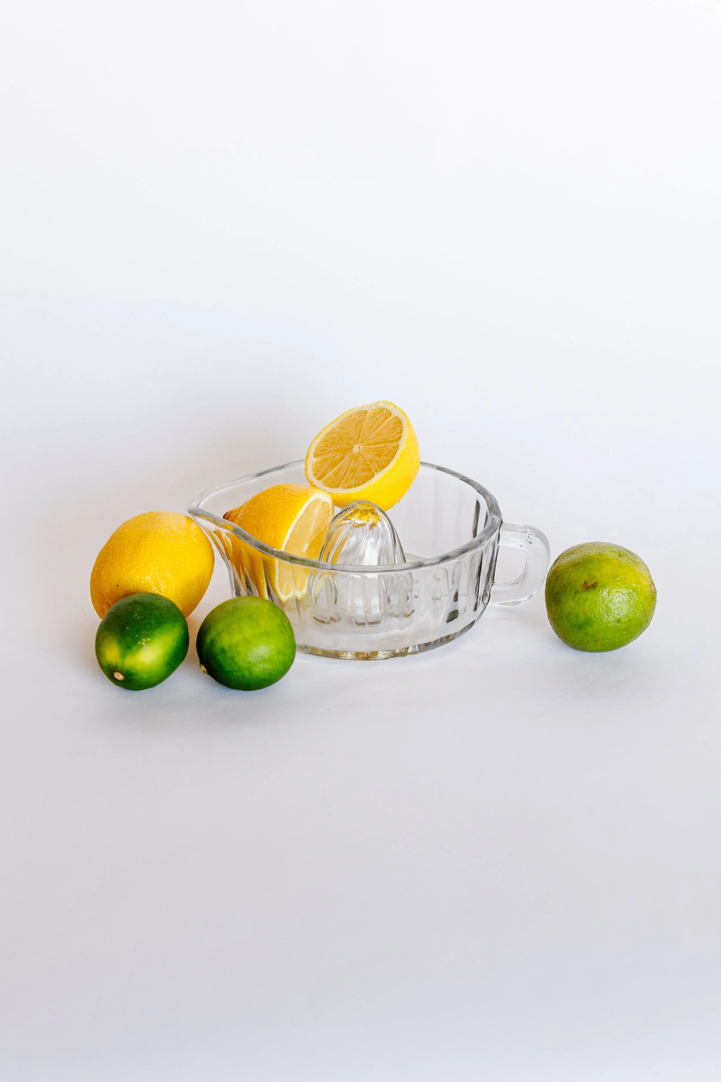 Fluted Pressed Glass Juicer