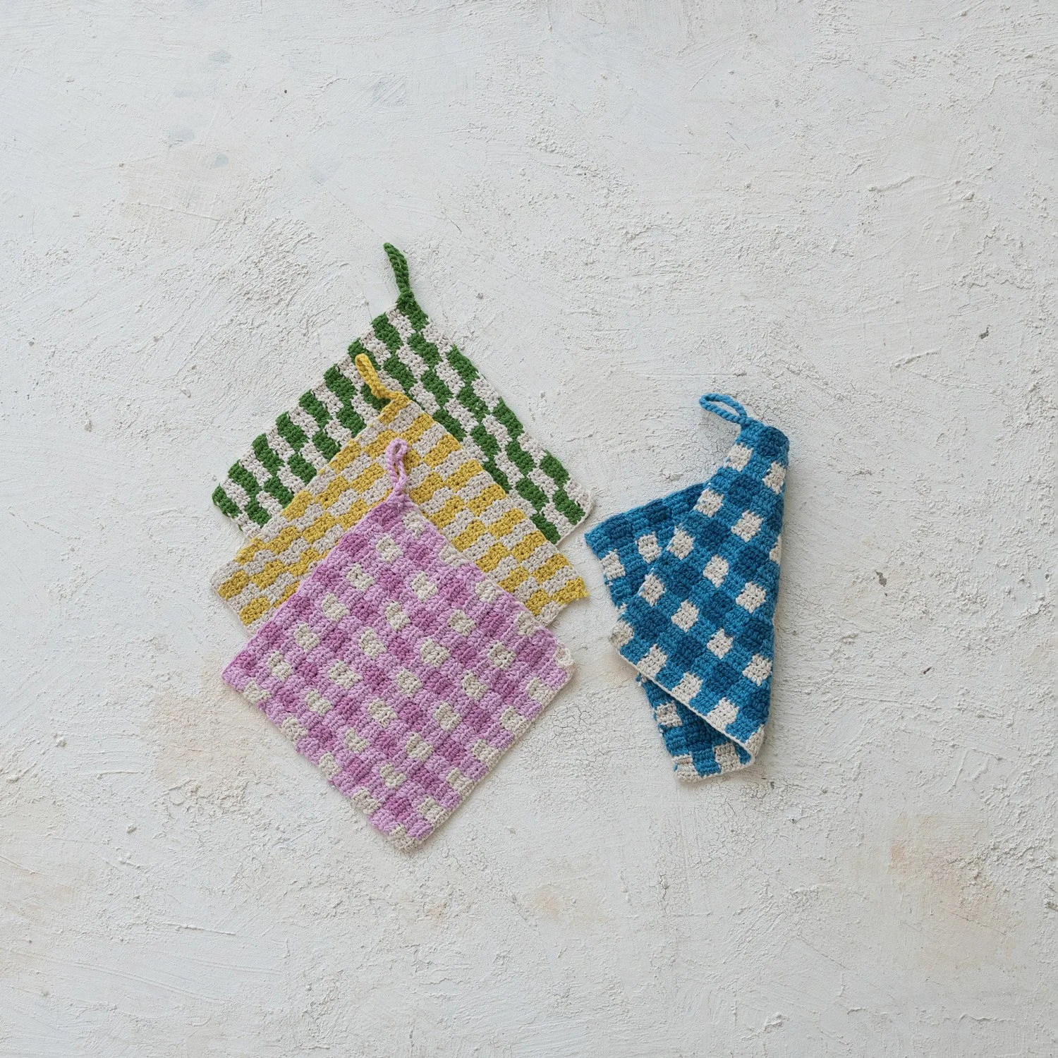 Checkered Crocheted Pot Holders