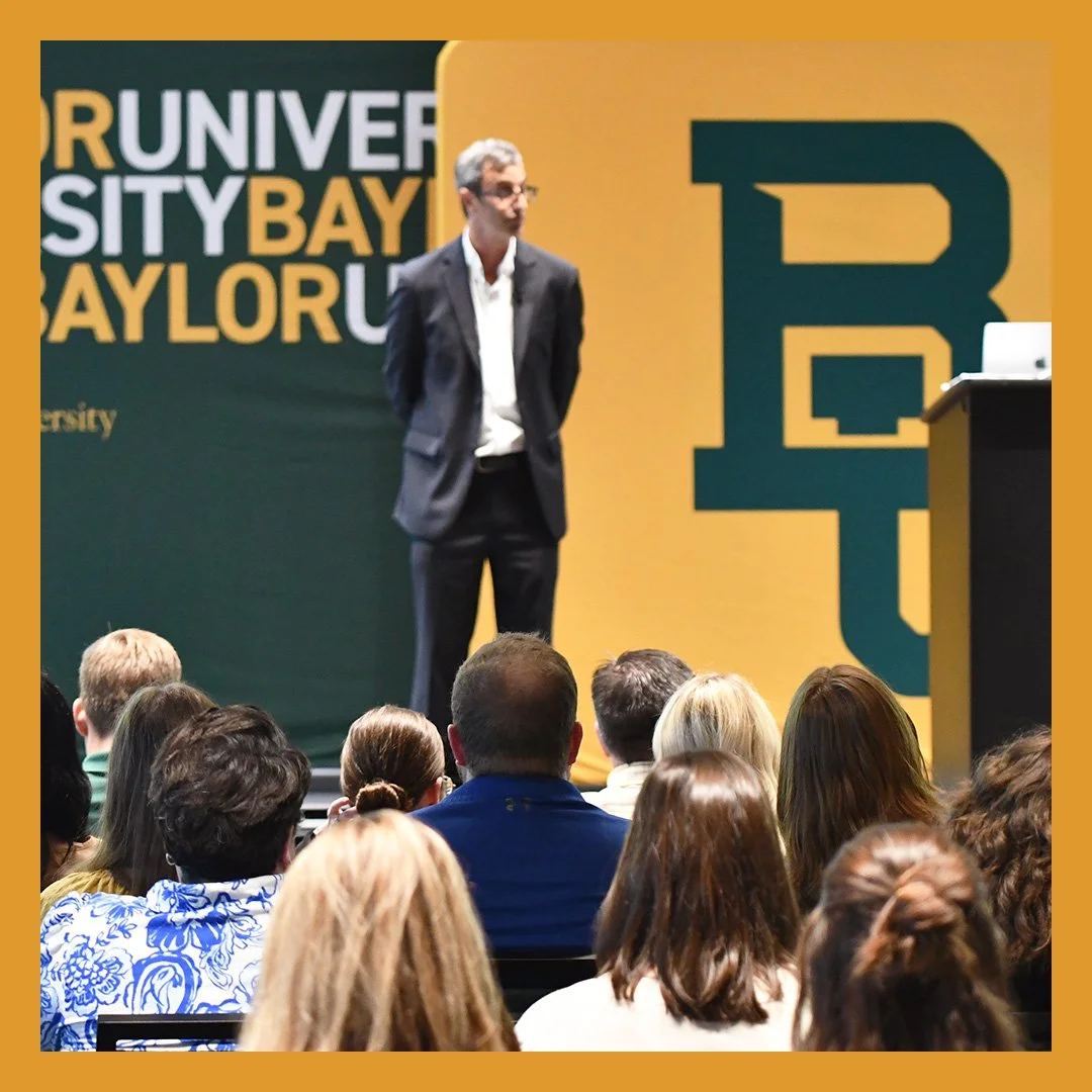 Ryan presenting at Baylor University
