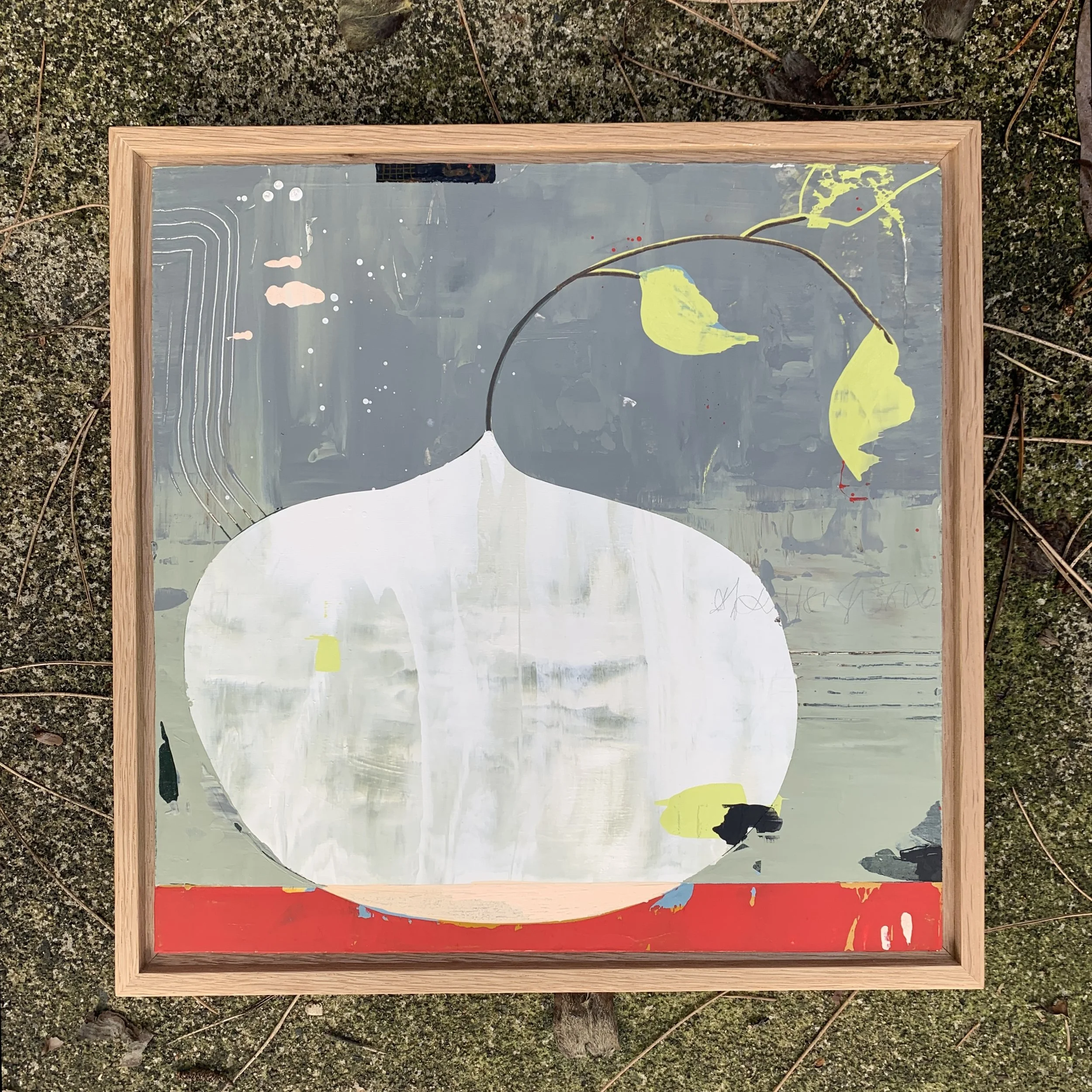 Remnants of an Inquiry 2023  |  Mixed media on board, 12 x 12 inches SOLD