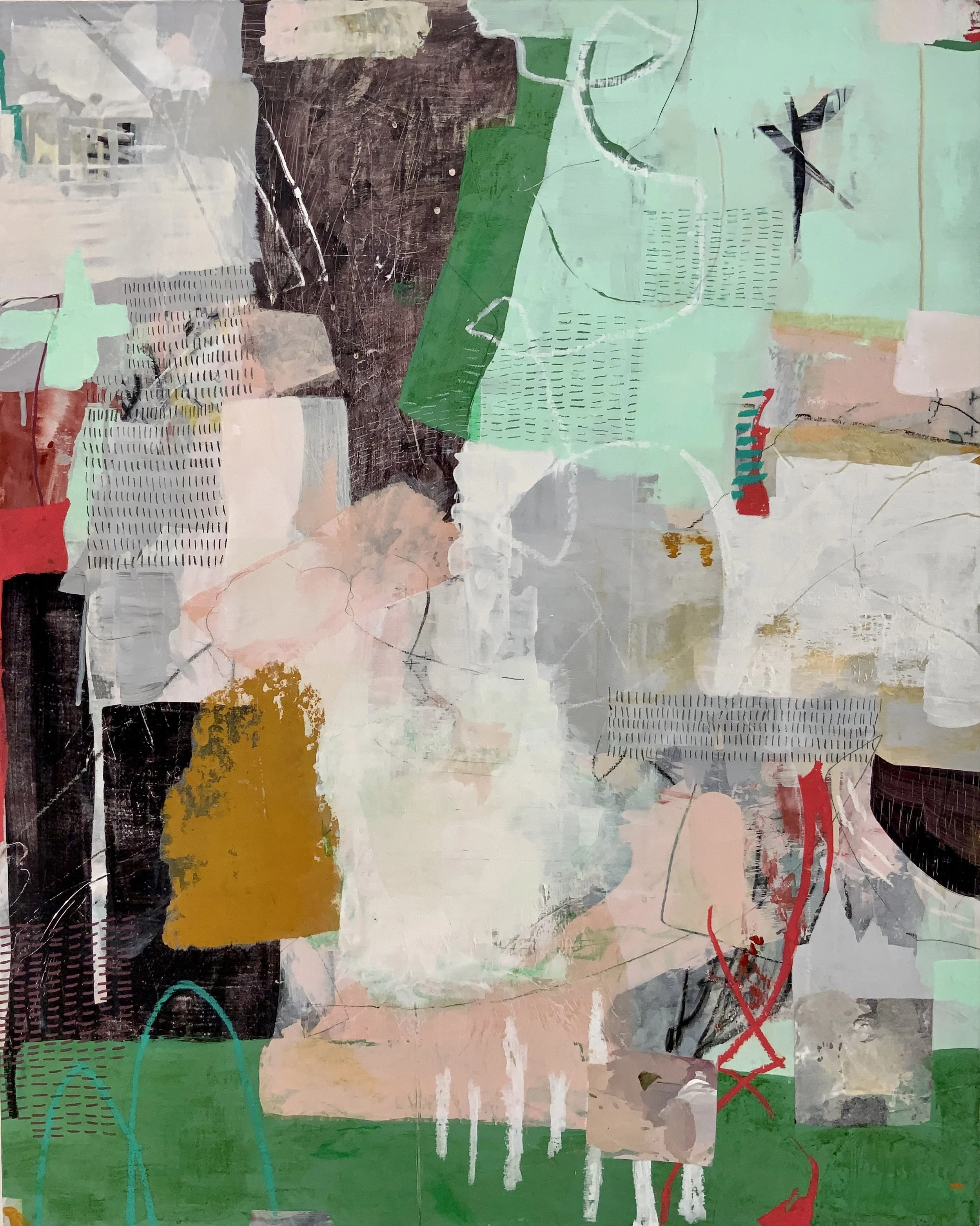 Seeing with Fresh Eyes 2022  Mixed media on board, 30x24 inches