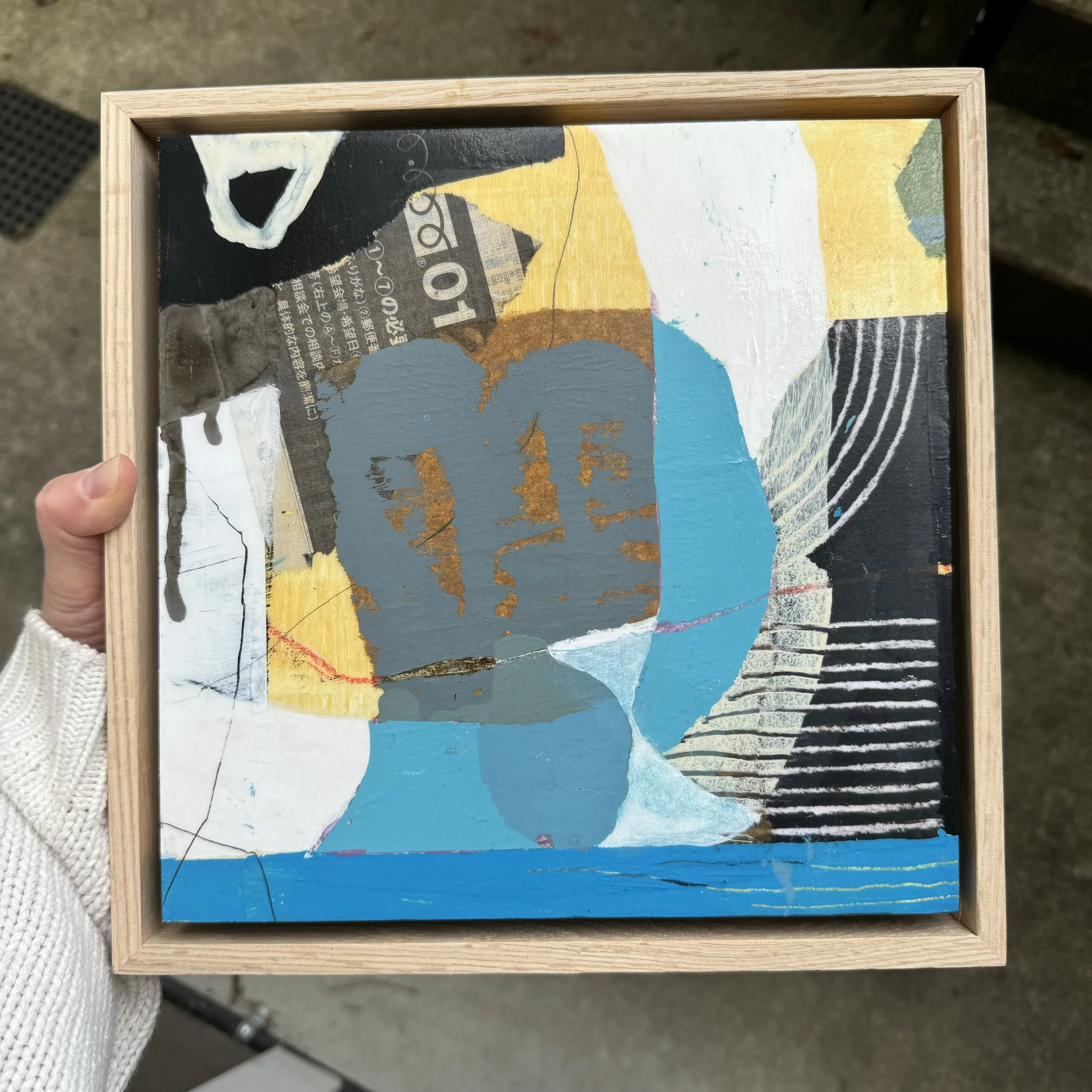 A Start is Born 2024  |  Mixed media on board, 10 x 10 inches SOLD