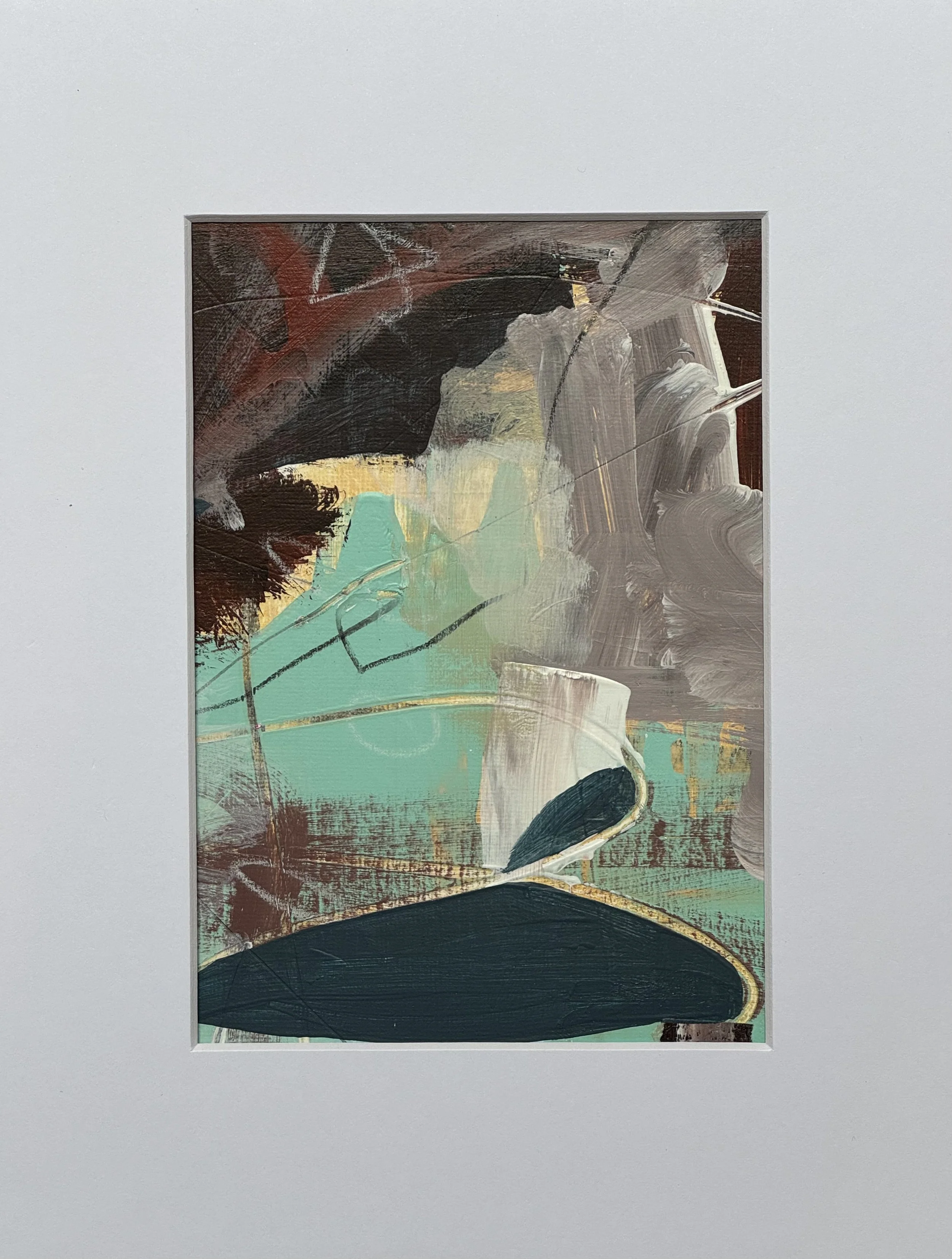 Untitled 2 2024  |  Mixed media on paper, 7 x 5 inches SOLD