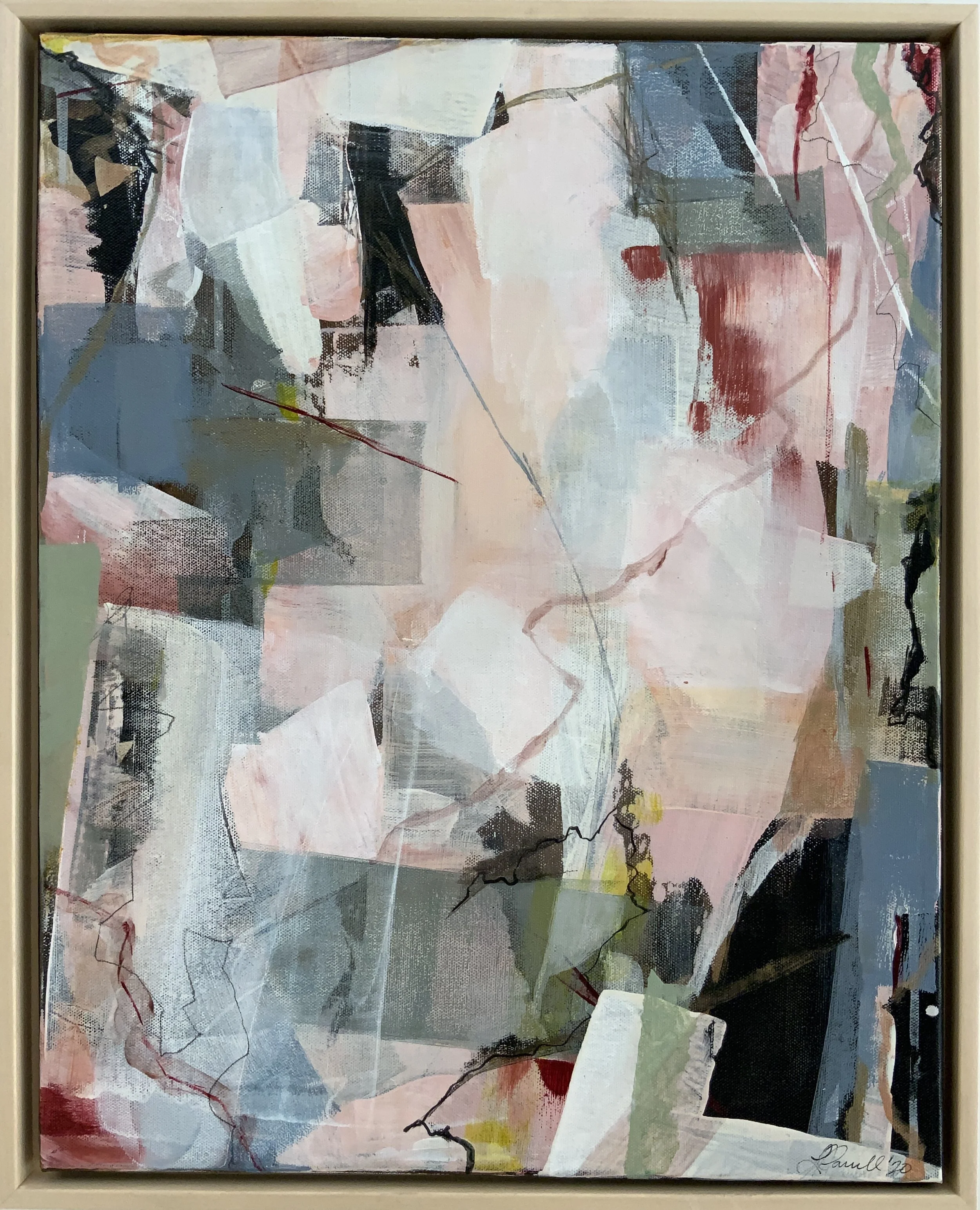 Paris in Spring 2021  Mixed media on canvas, 20x16 inches