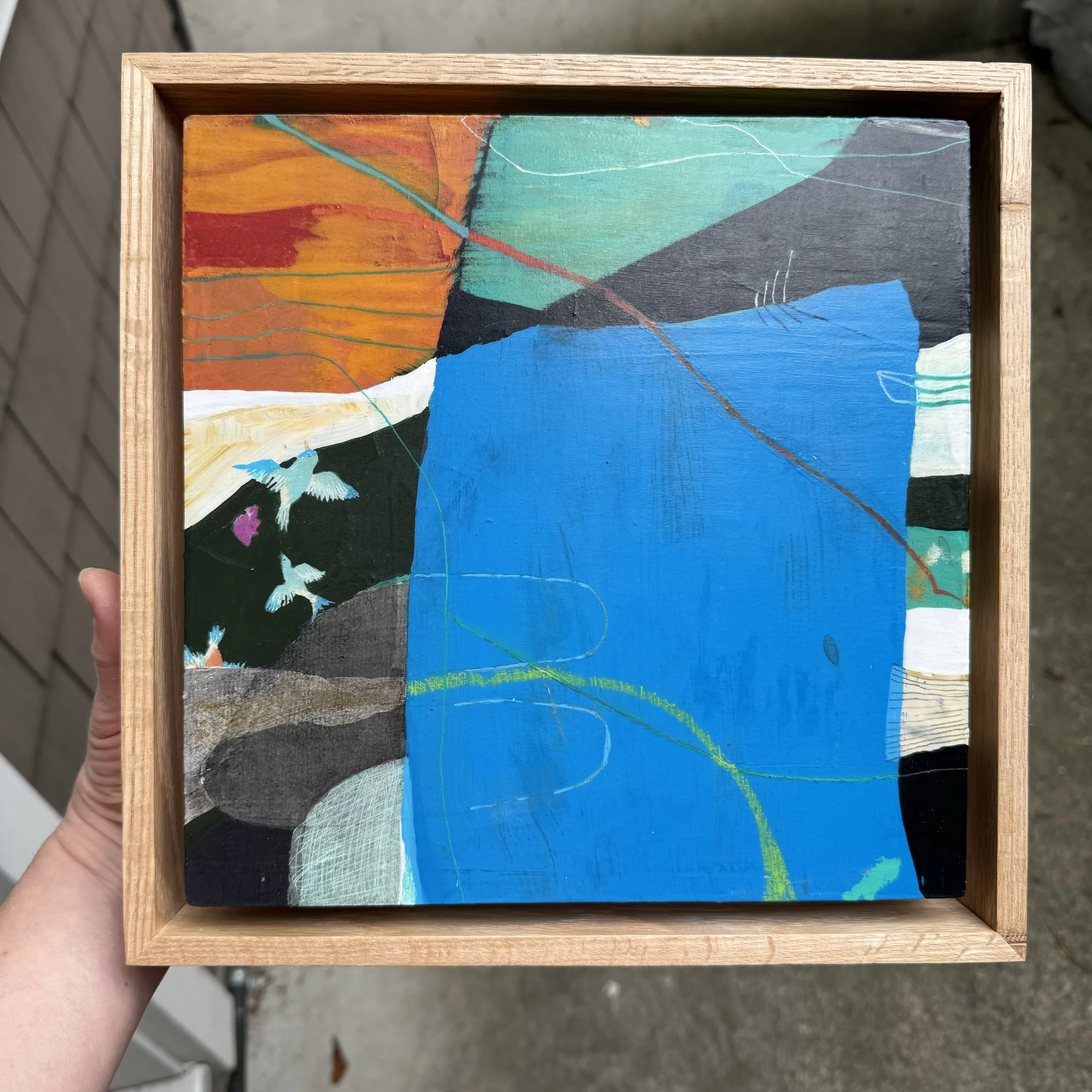 Evening Song 2024  |  Mixed media on board, 10 x 10 inches SOLD