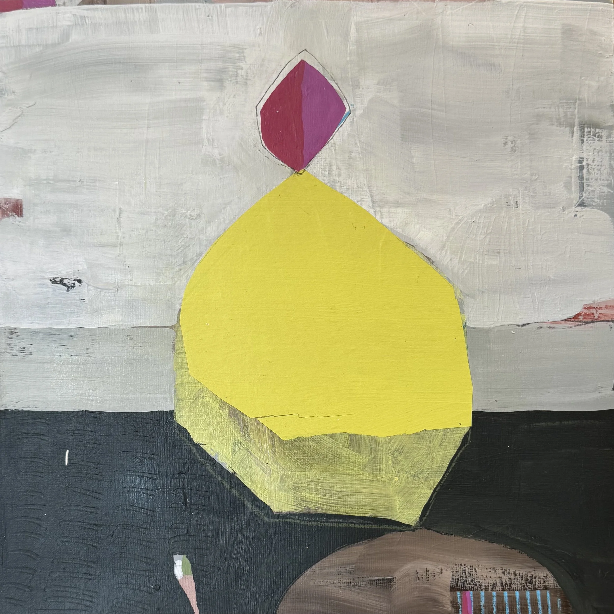 Precarious Balance 2024  |  Mixed media on board, 12 x 12 inches SOLD