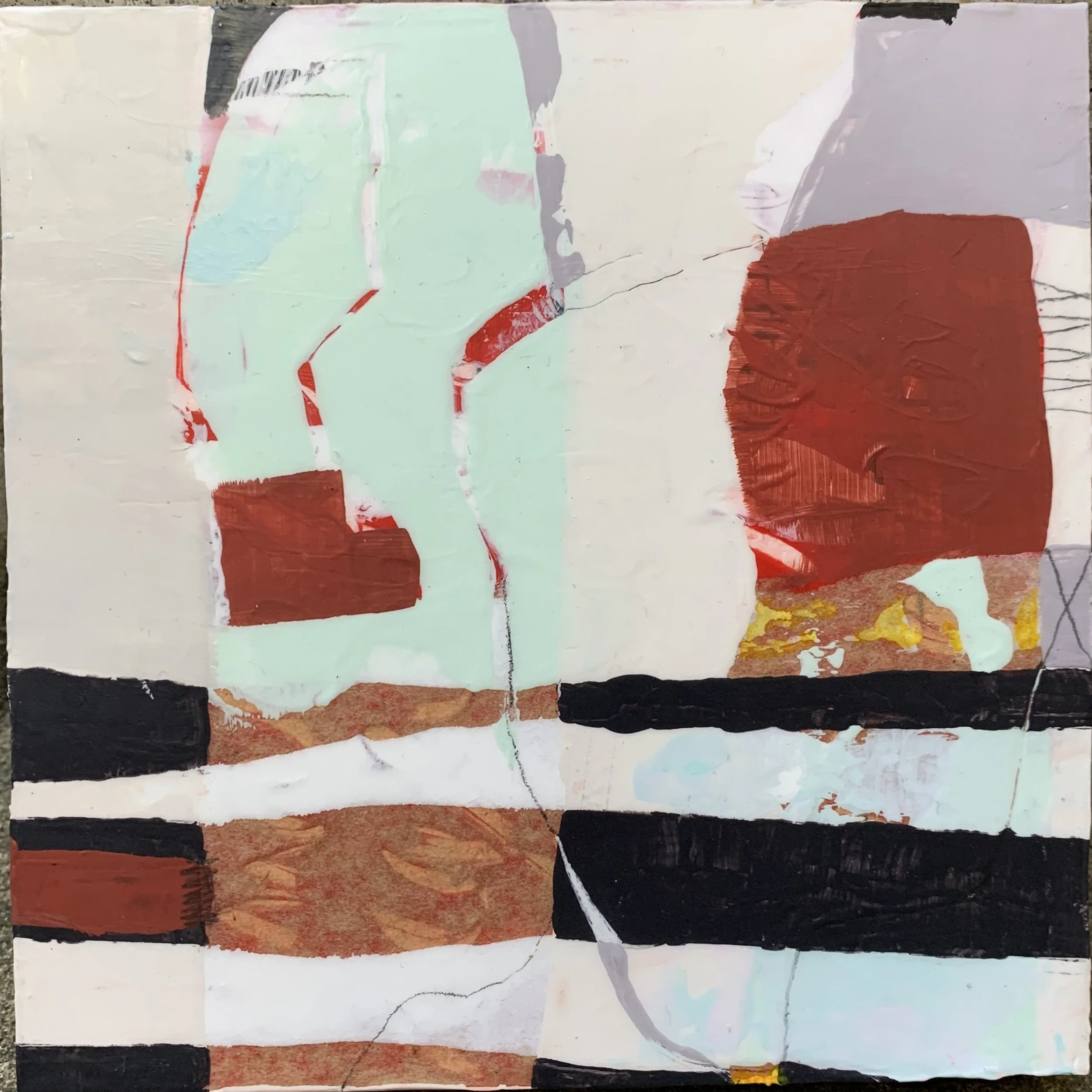 Pinot Noir 2023  |  Mixed media on board, 6 x 6 inches SOLD