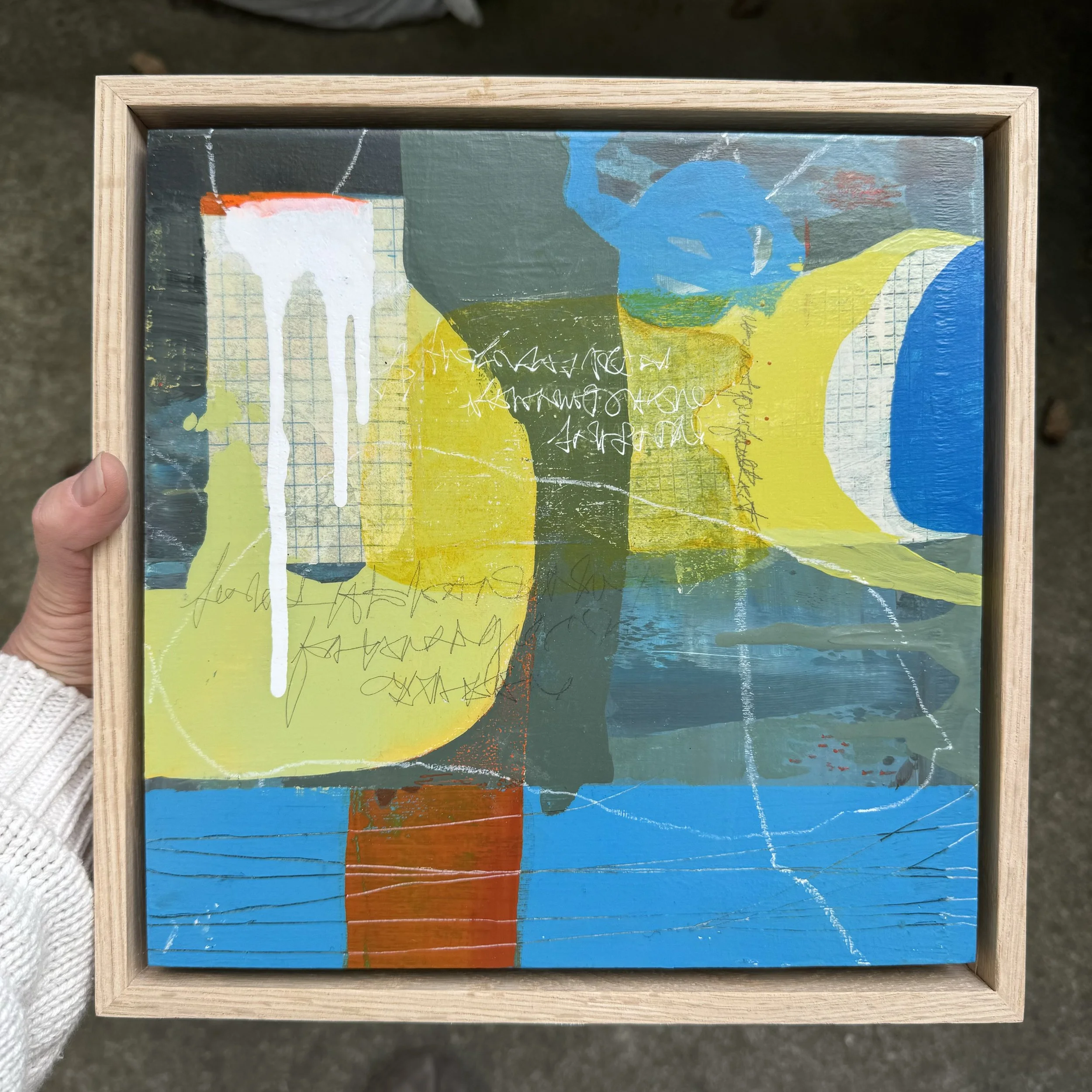 Lost in Translation 2024  |  Mixed media on board, 10 x 10 inches SOLD