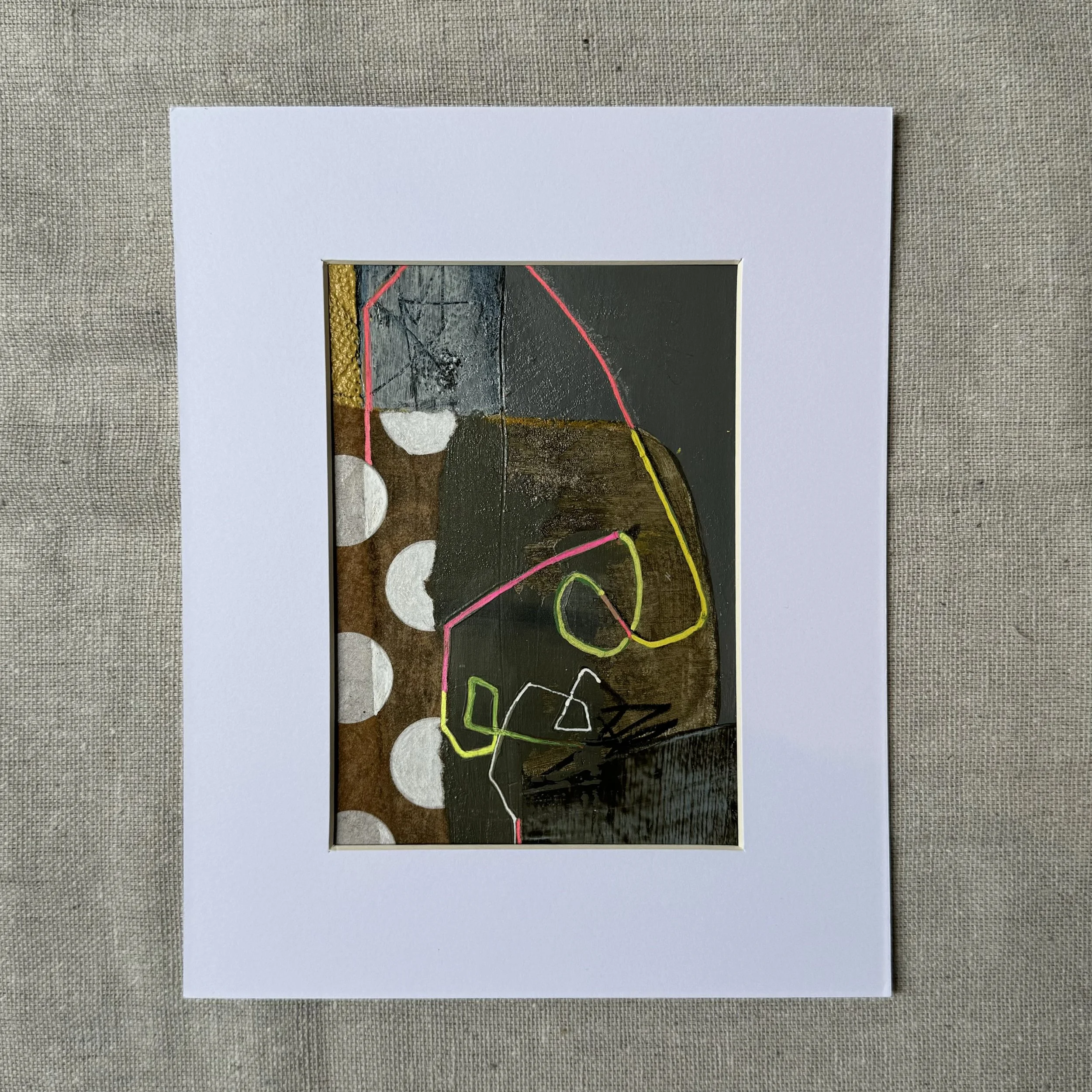 Untitled 1 2023  |  Mixed media on paper, 7 x 5 inches SOLD