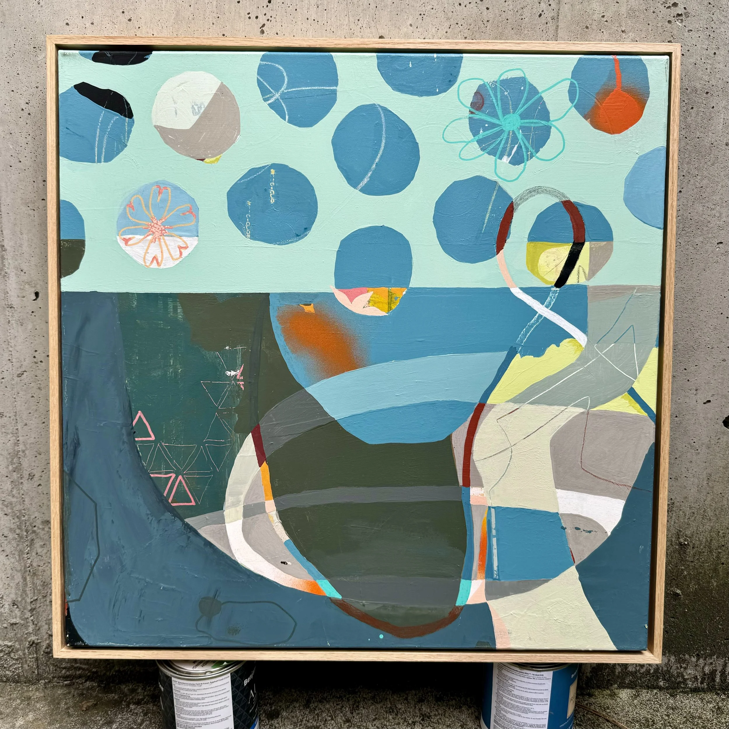 Just a Drop 2024  |  Mixed media on board, 24 x 24 inches SOLD