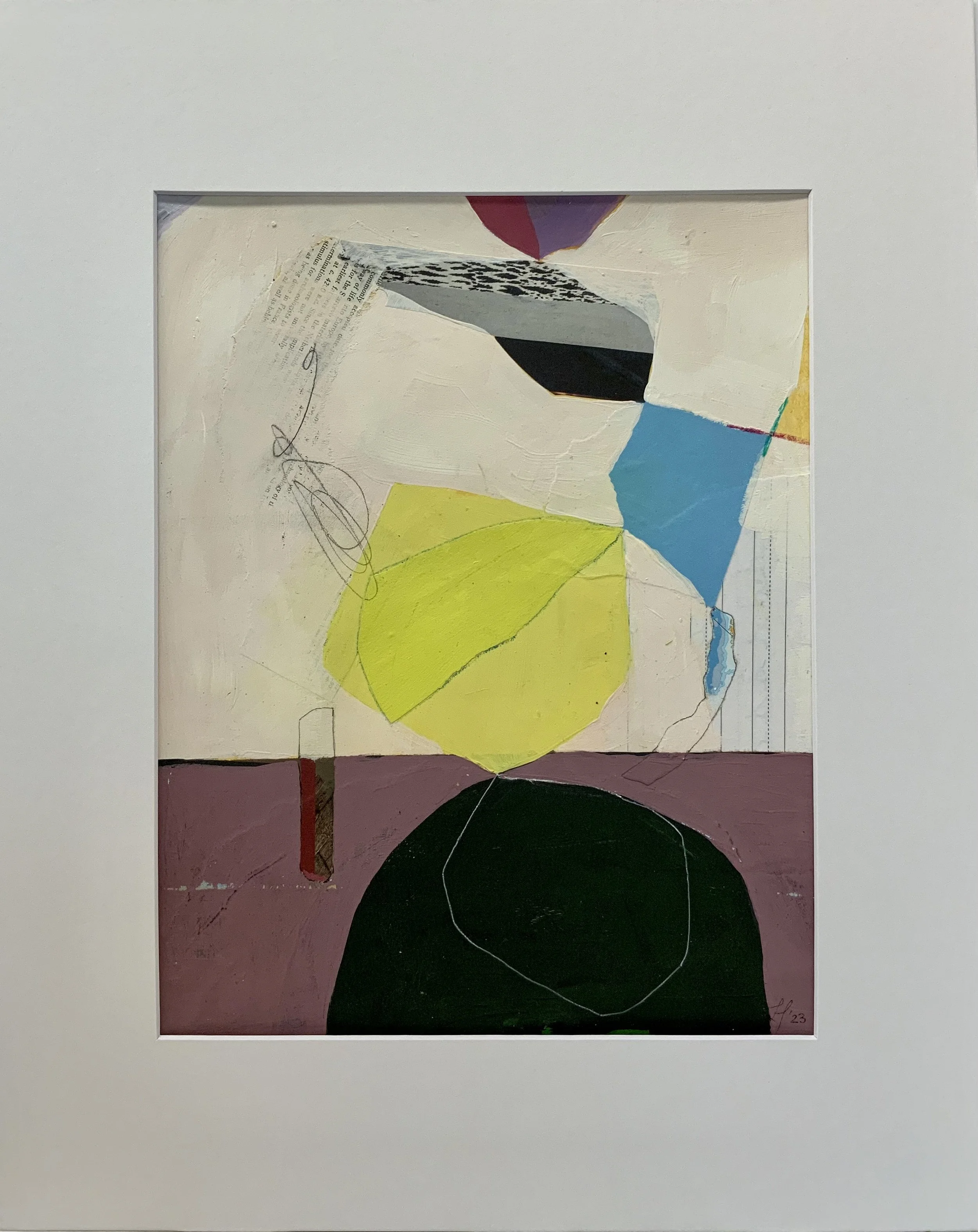 Kite Flamboyance 2023  |  Mixed media on paper, 14 x 11 inches SOLD