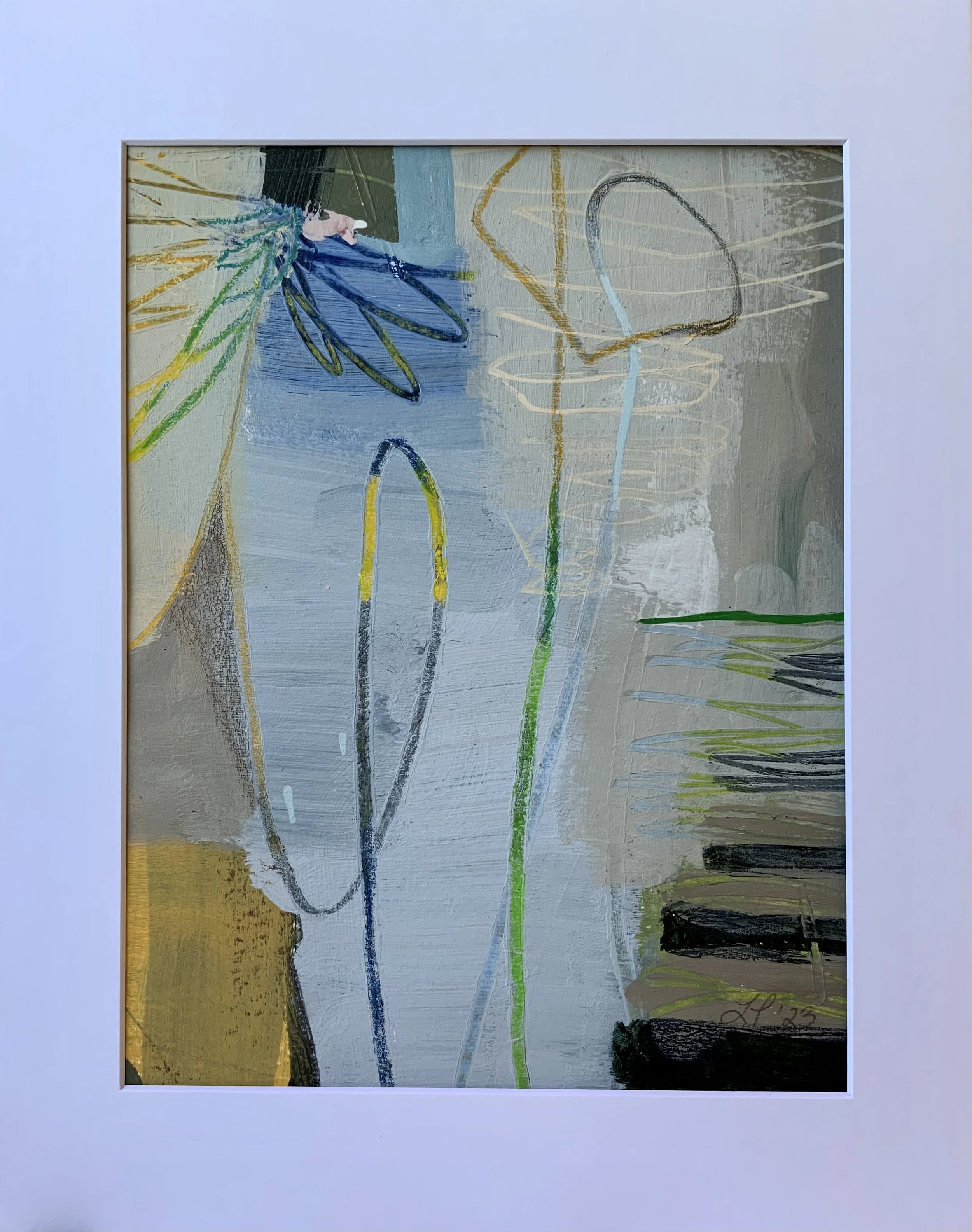 Untitled 2 2023  |  Mixed media on paper, 10.5 x 8 inches SOLD