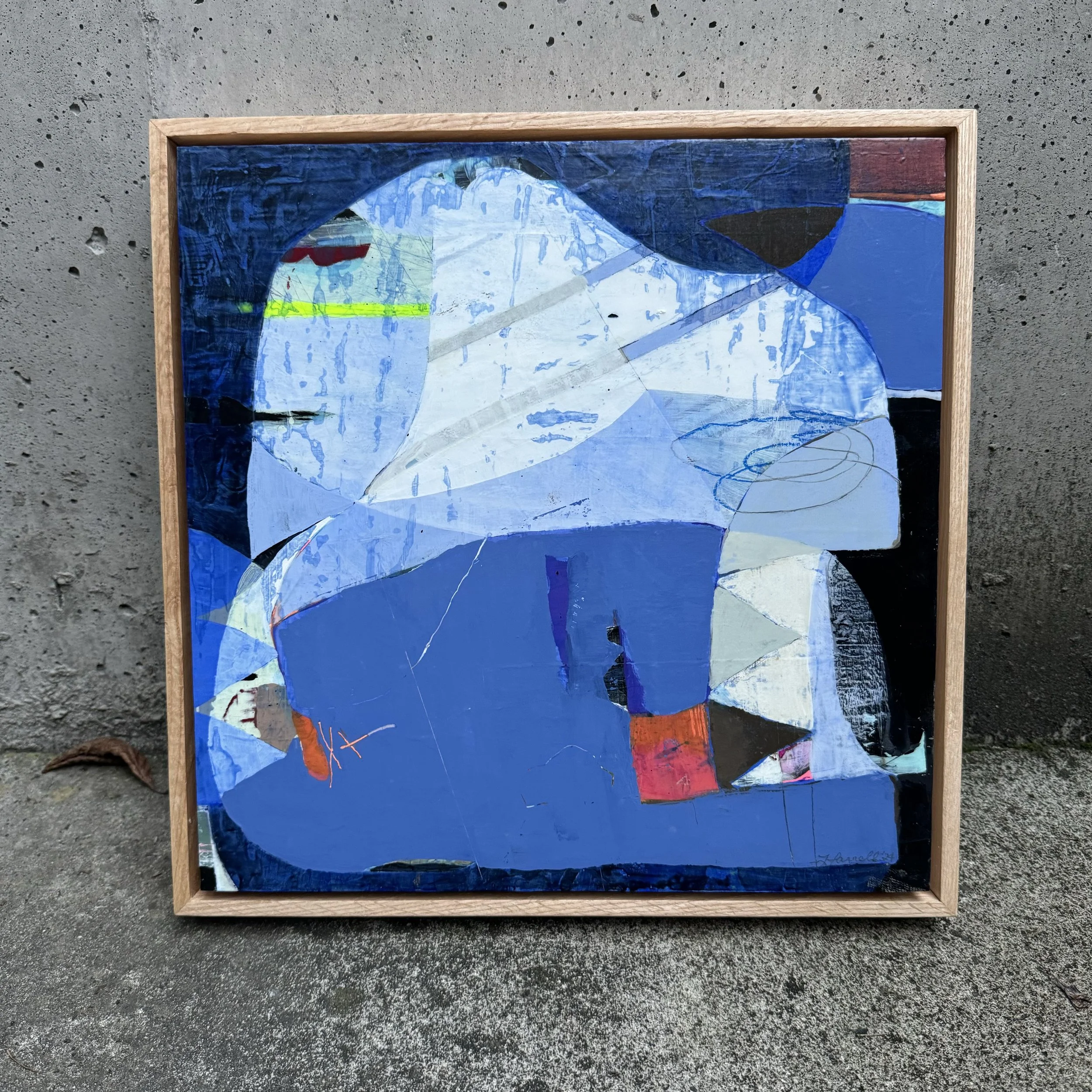 Change of Course 2024  |  Mixed media on board, 116 x 16 inches SOLD