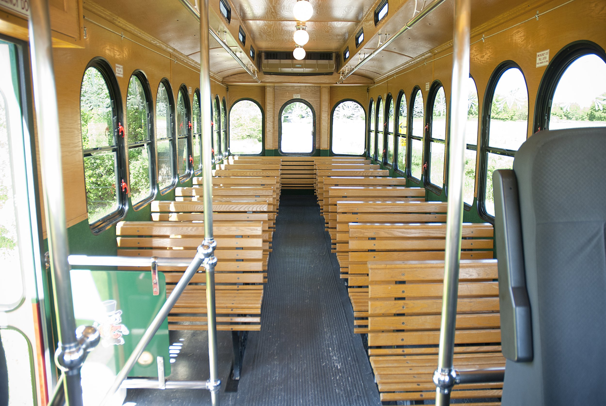 Badger Bus Trolley Inside
