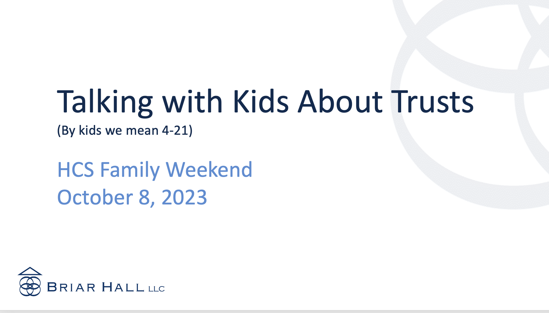 Family Weekend October ‘23