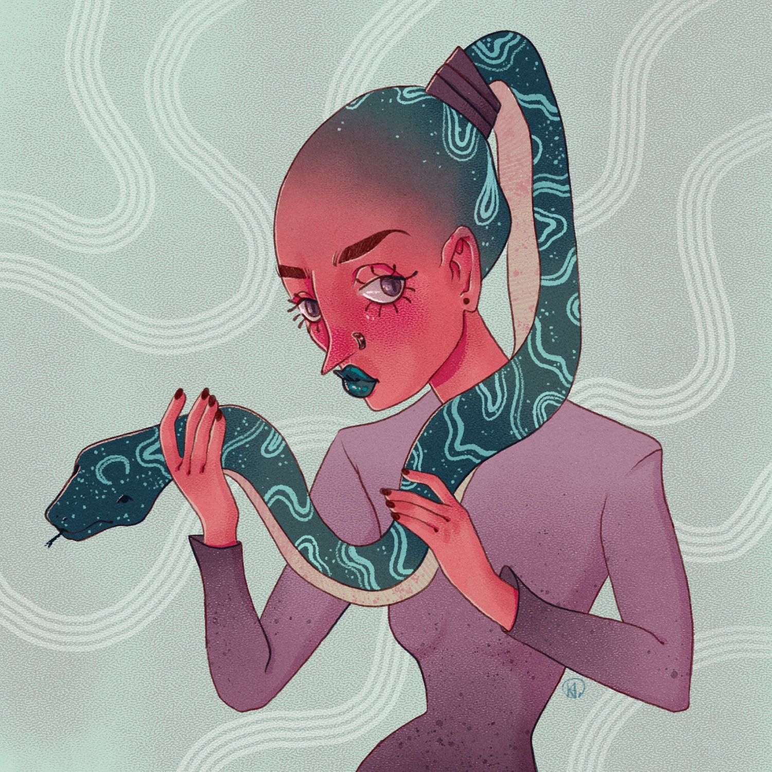 One Snaked Medusa Print