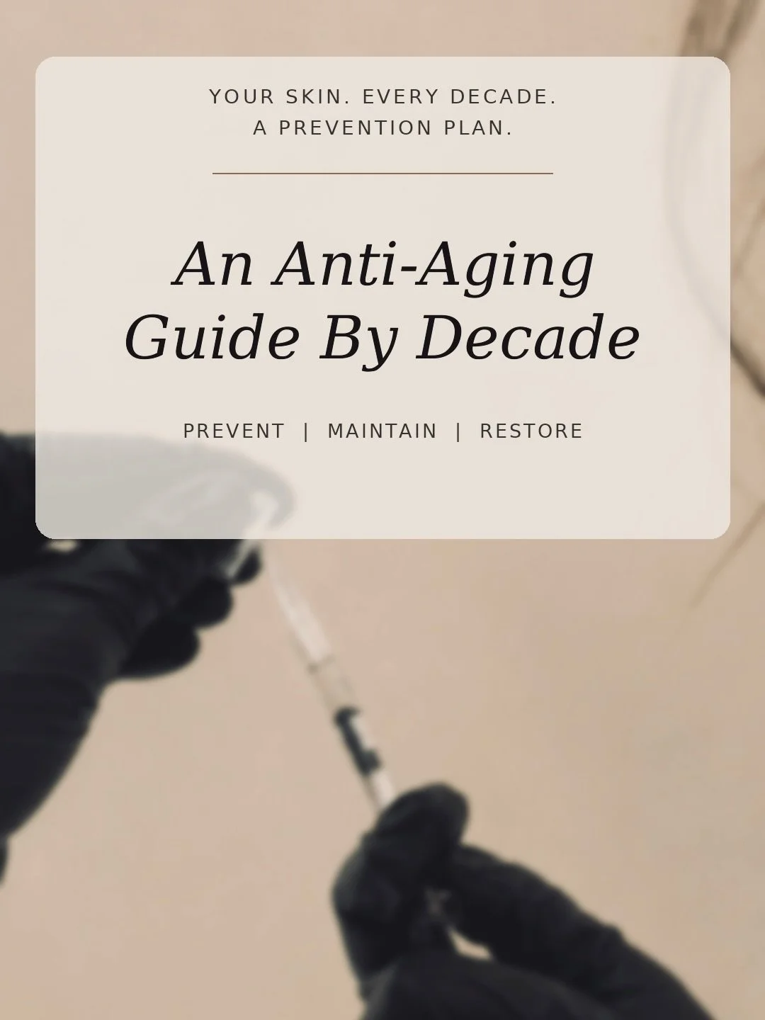 The best time to start anti-aging was 10 years ago. The second best time is today.

Prevention now = less correction later. Here&rsquo;s your roadmap by decade. ✨

Your skin&rsquo;s needs change every decade &mdash; and the earlier you start listenin