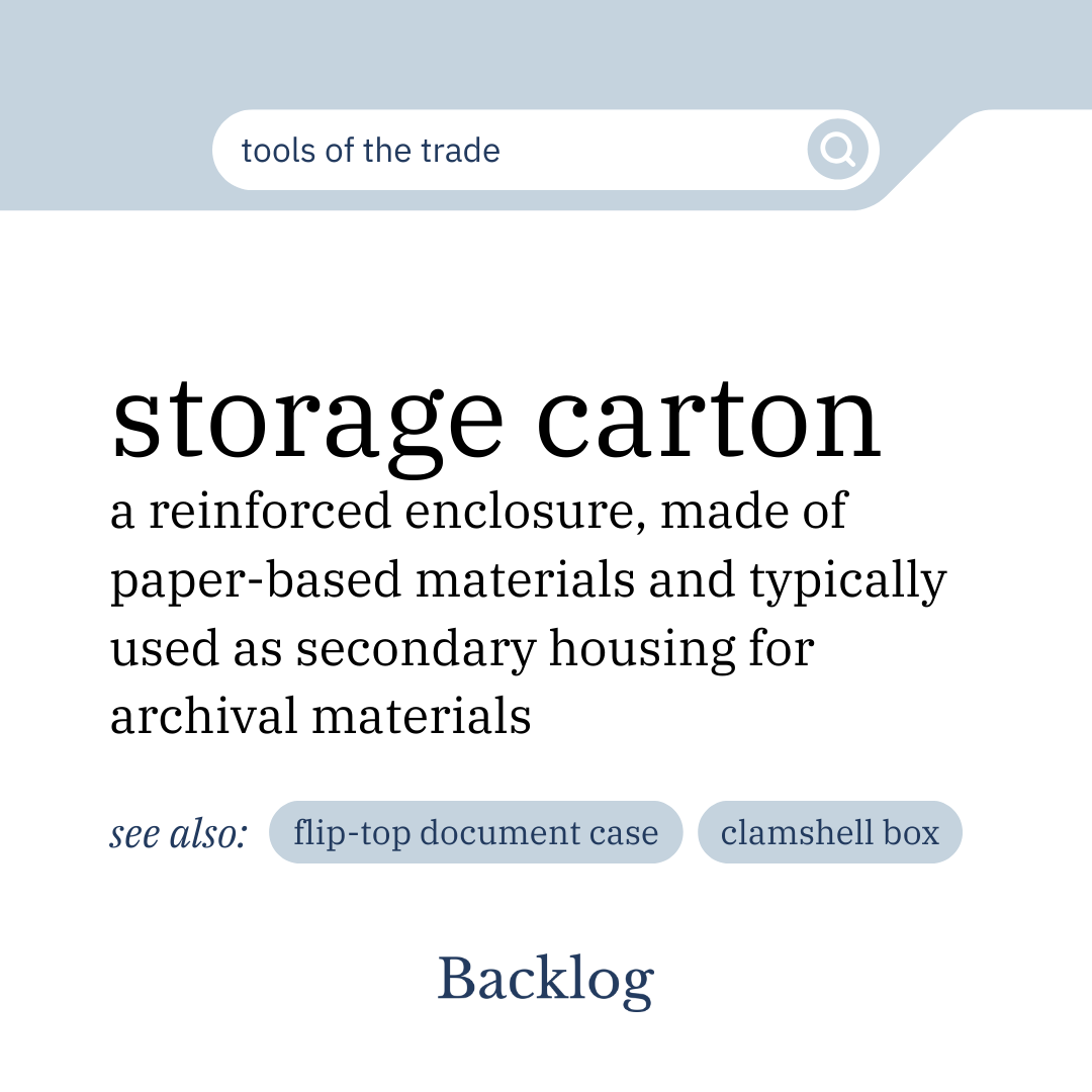 Tools of the Trade: Storage Carton