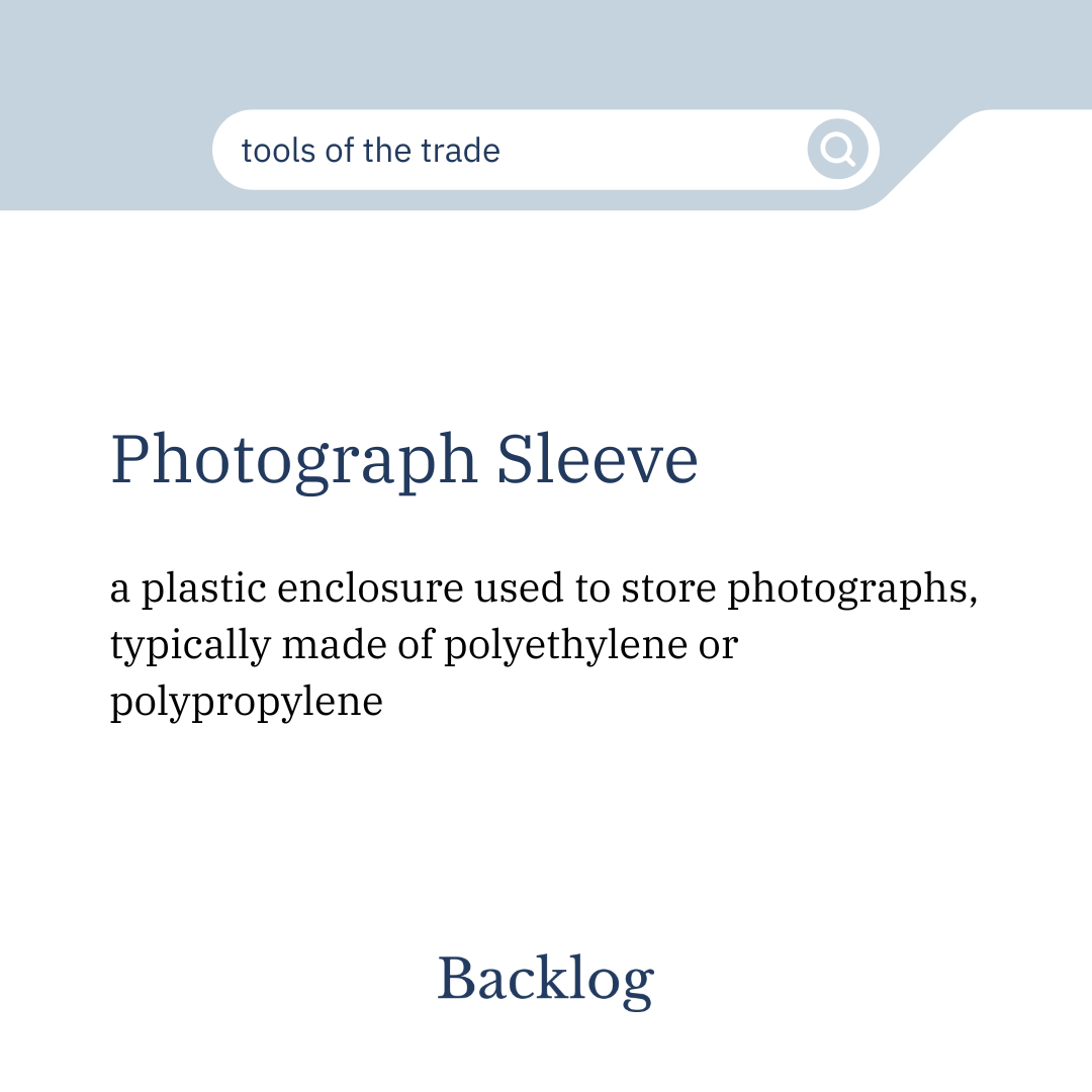 Tools of the Trade: Photograph Sleeve