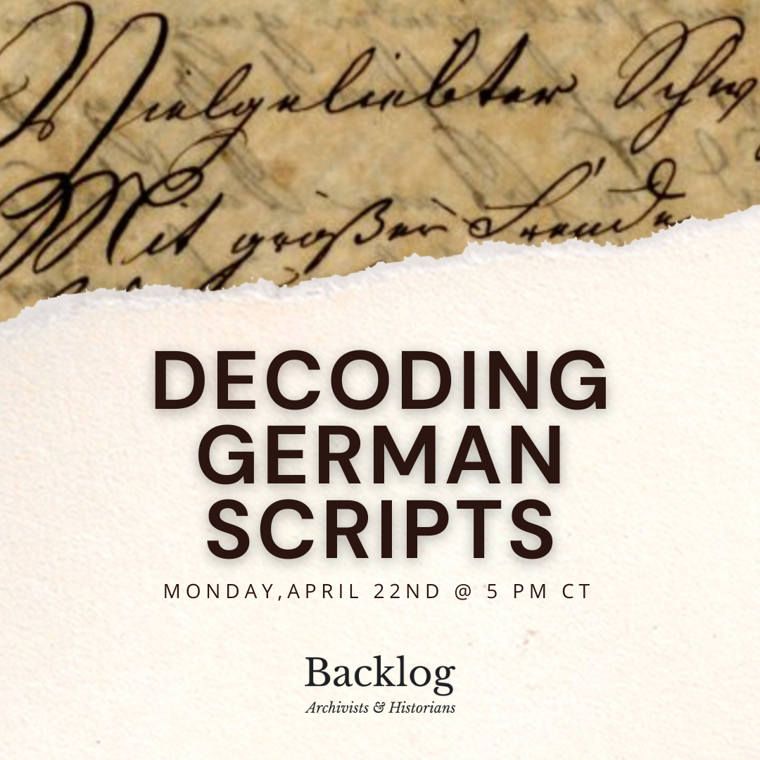 Webinar Registration Backlog Archivists Historians Webinar Registration Backlog Archivists Historians