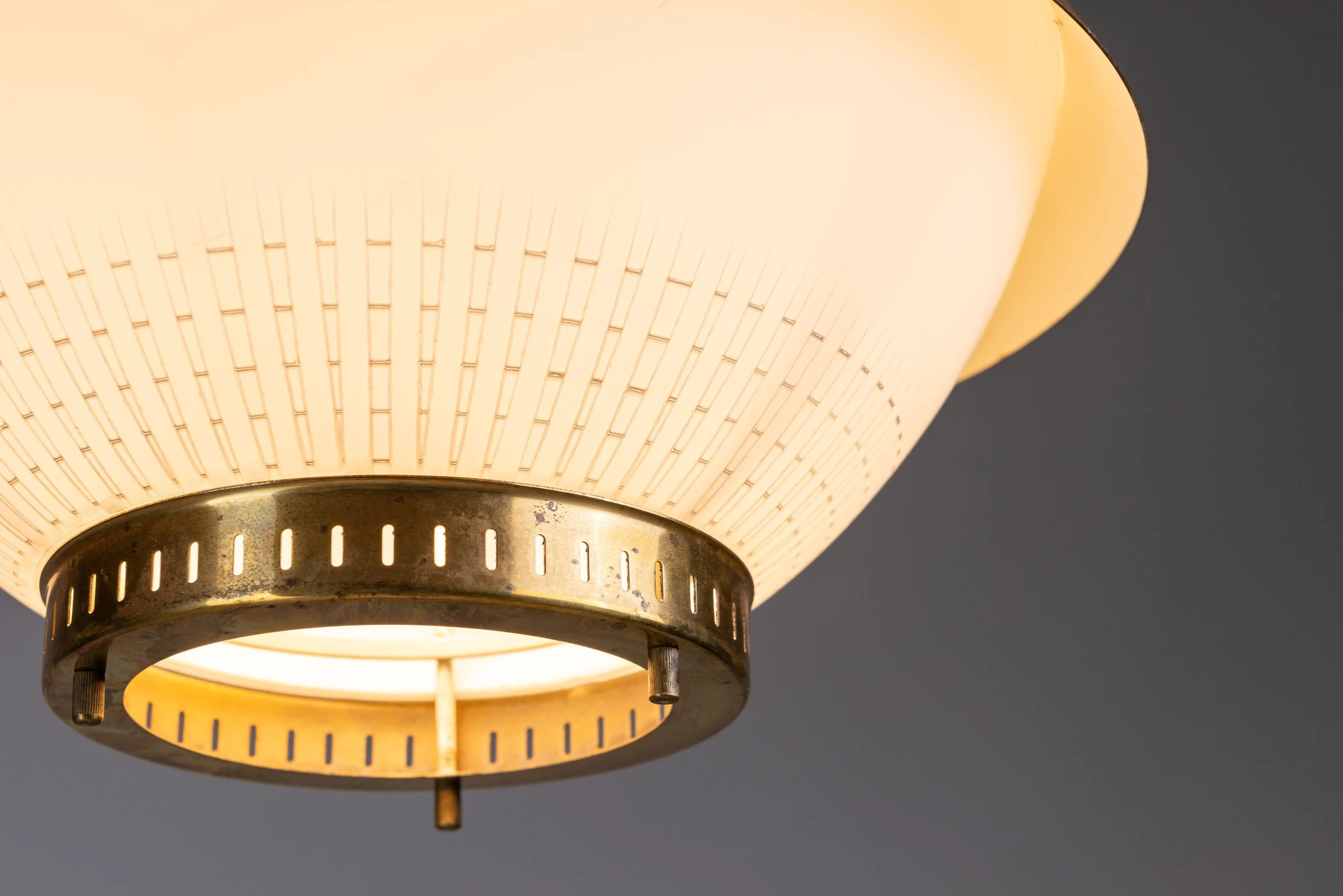 Zukov Brass Pendant with engraved Opaline