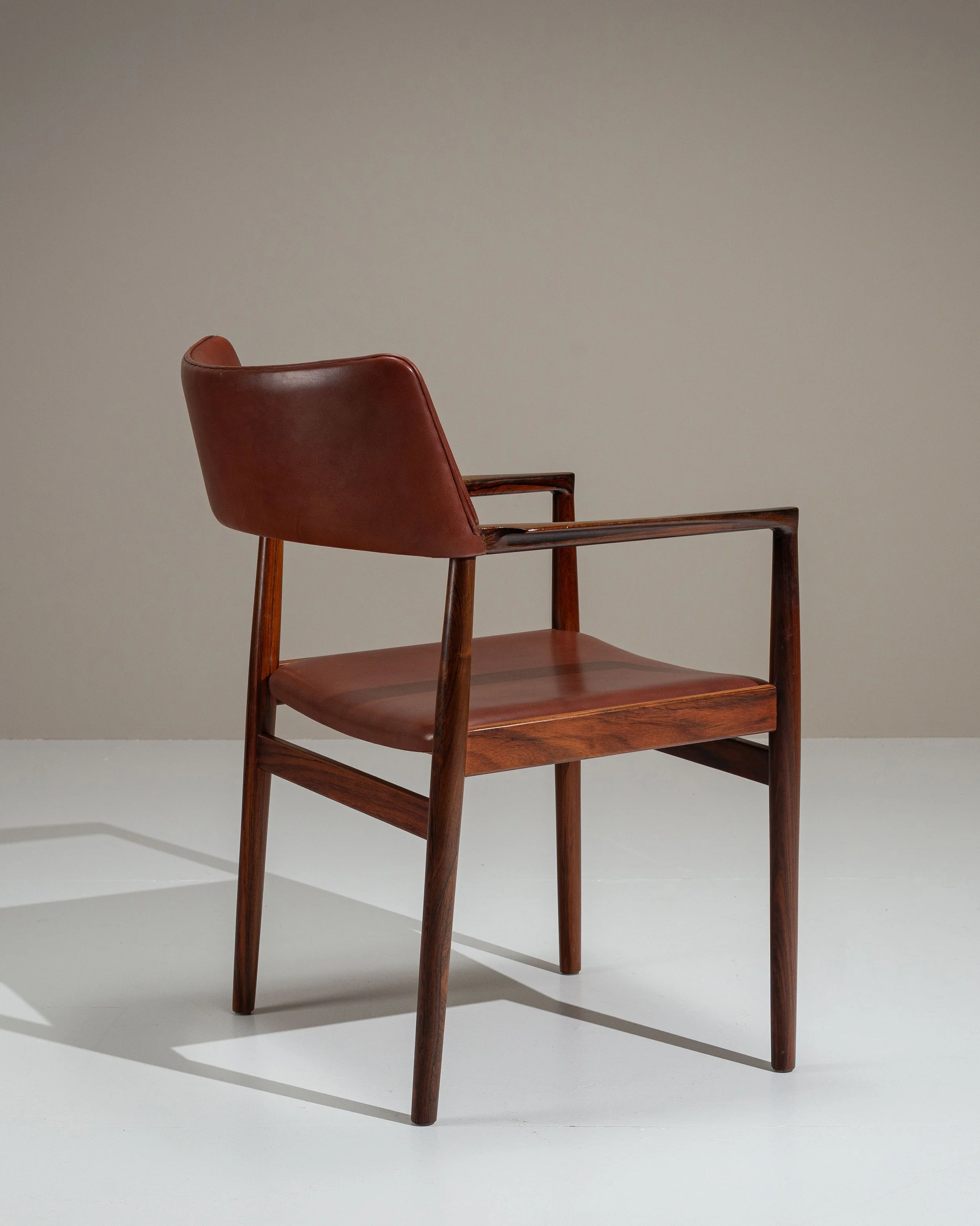 Erik Wørts Arnchair in Rosewood and original Leather