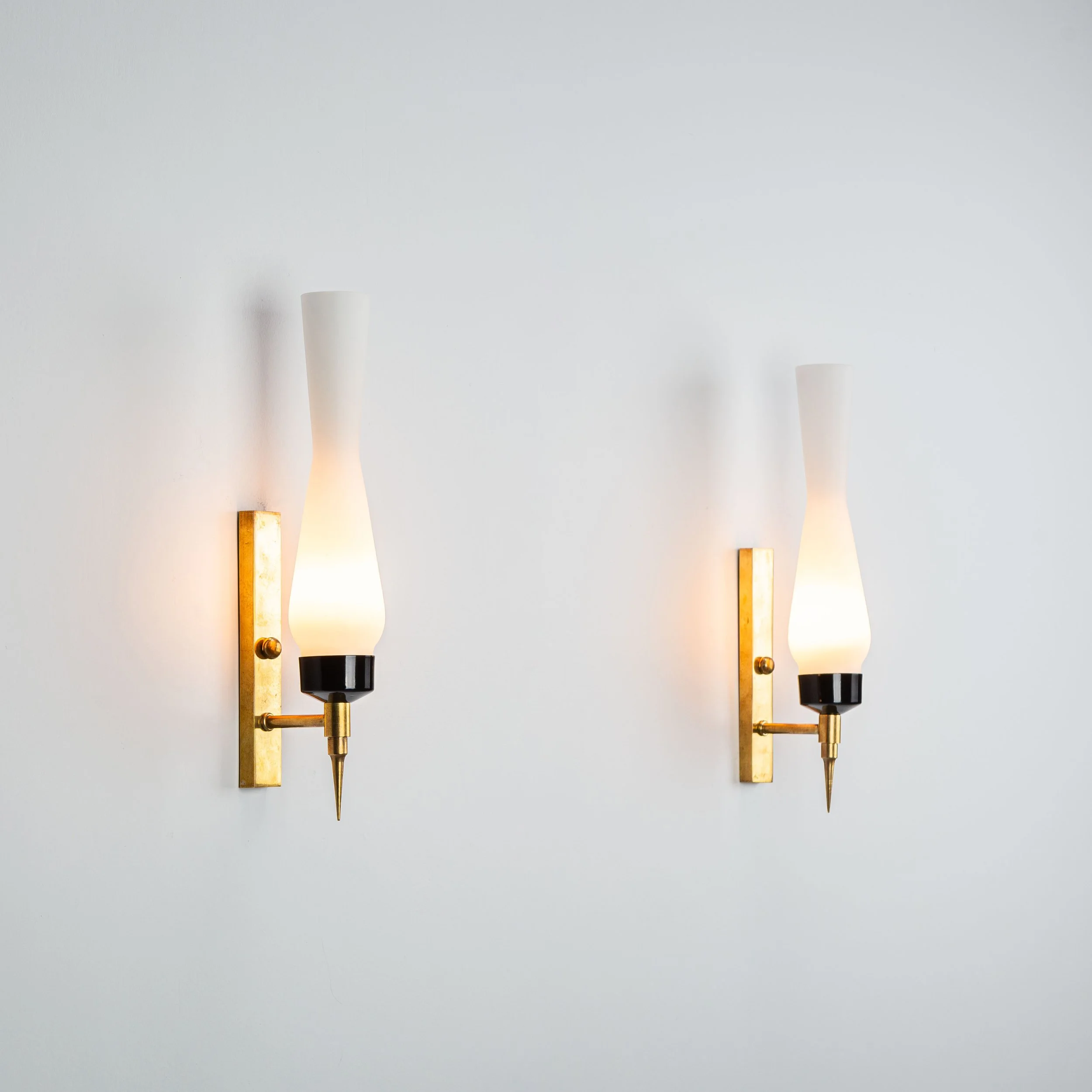 Italian brass wall lights