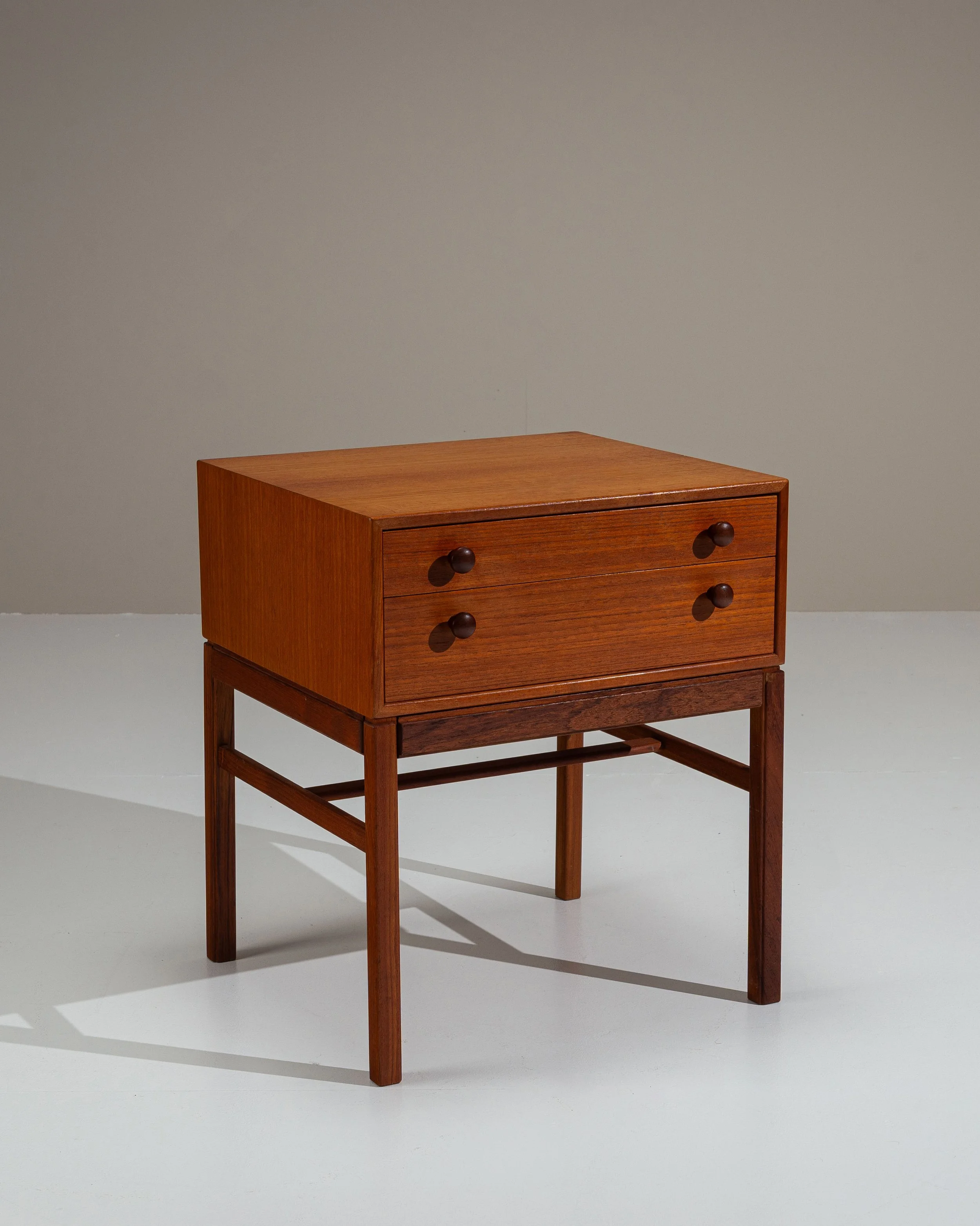 S. Engström & G. Myrstrand teak chest, two drawers