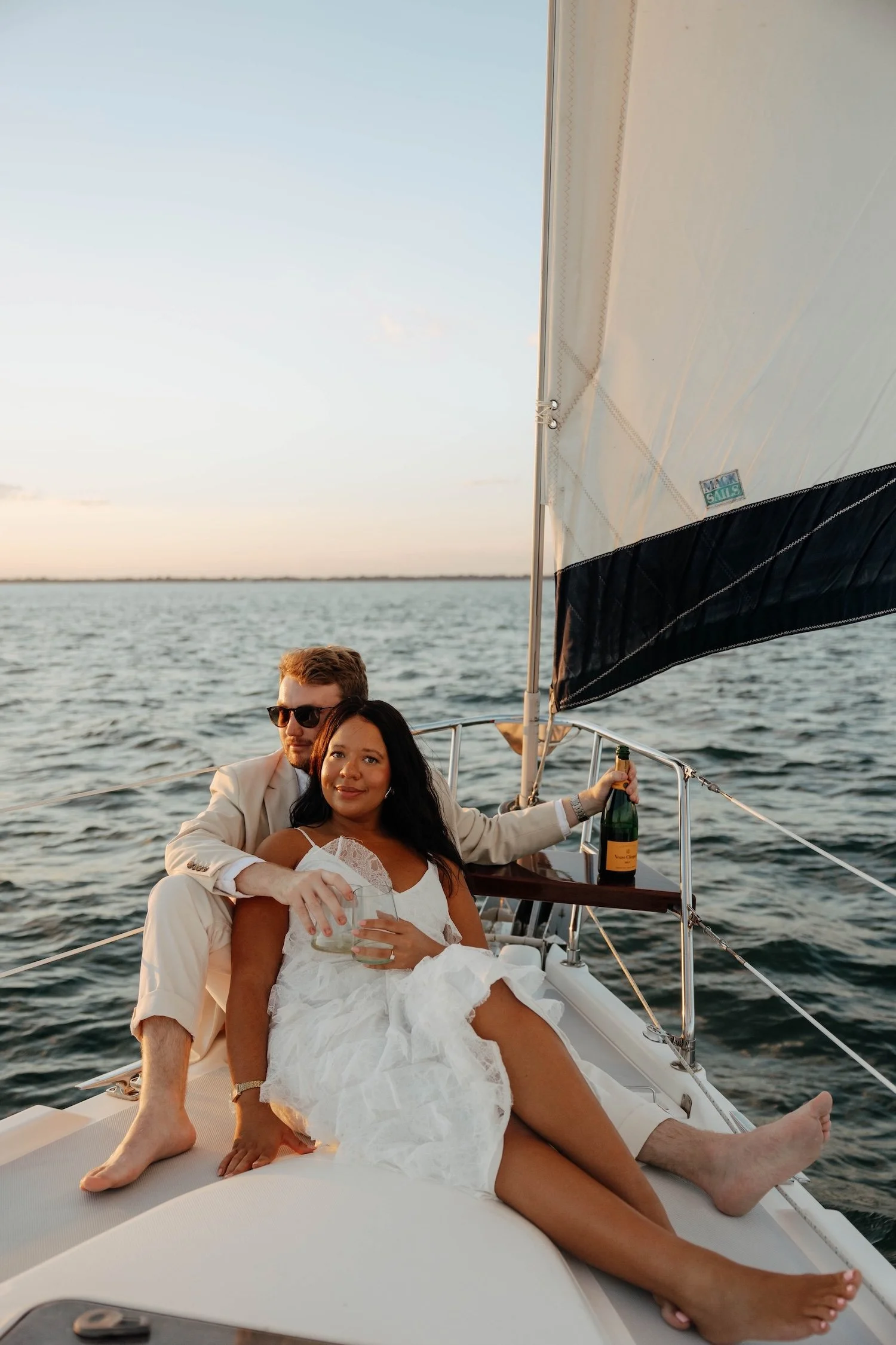 couple on yacht