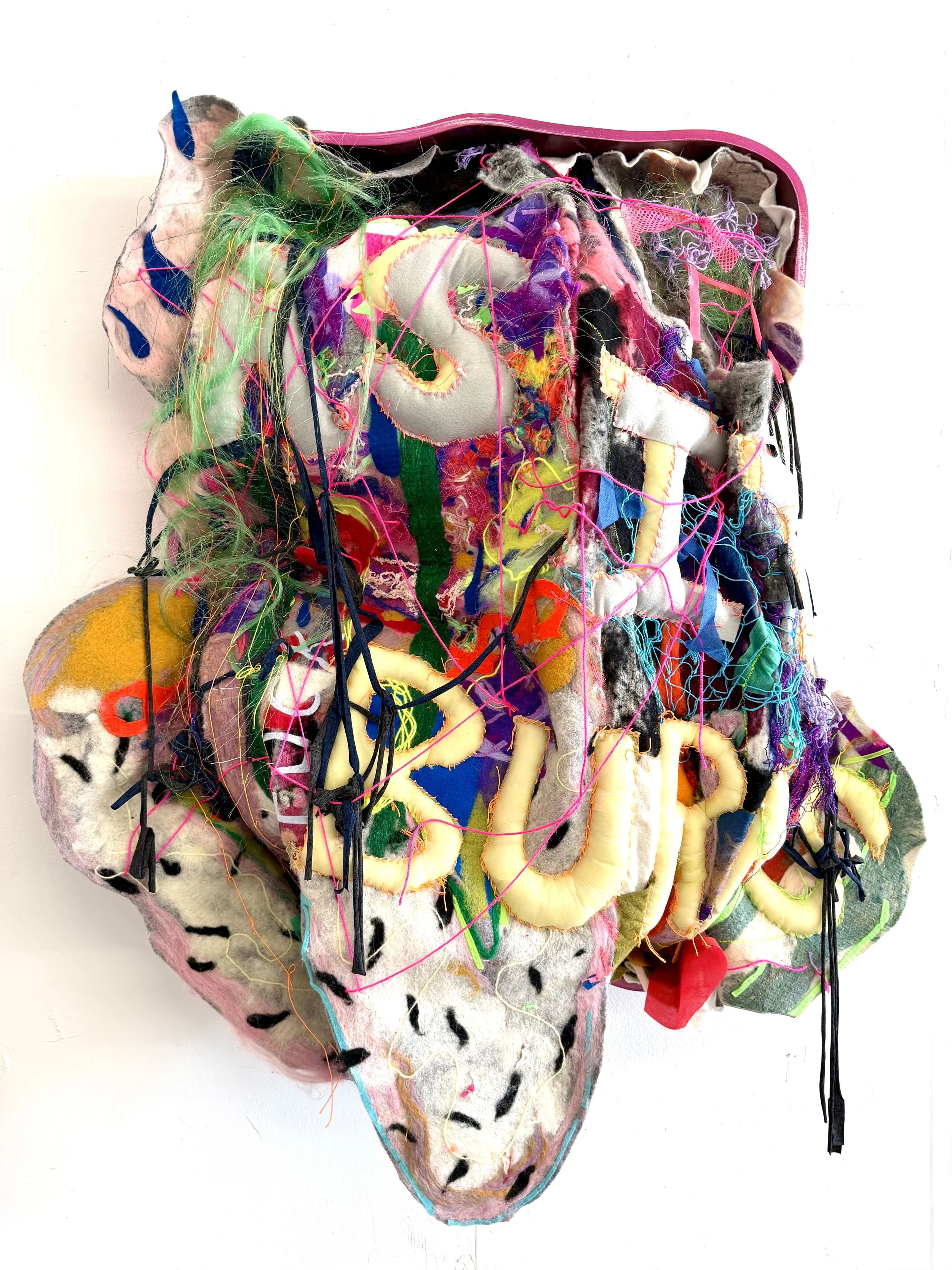 As it Burns 
Felt, netting, cotton, batting, wool, embroidery, wood
2026