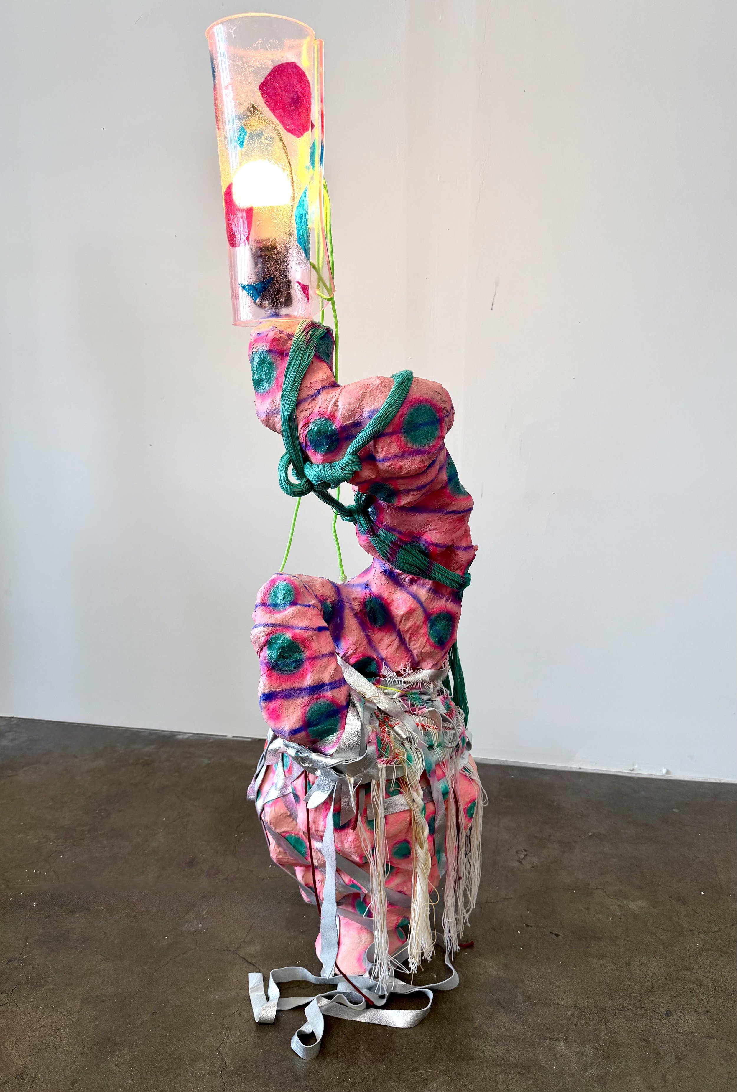 Untitled in pink
foam, plaster, resin, felt, leather, cotton
36"x10"x7"
2026
