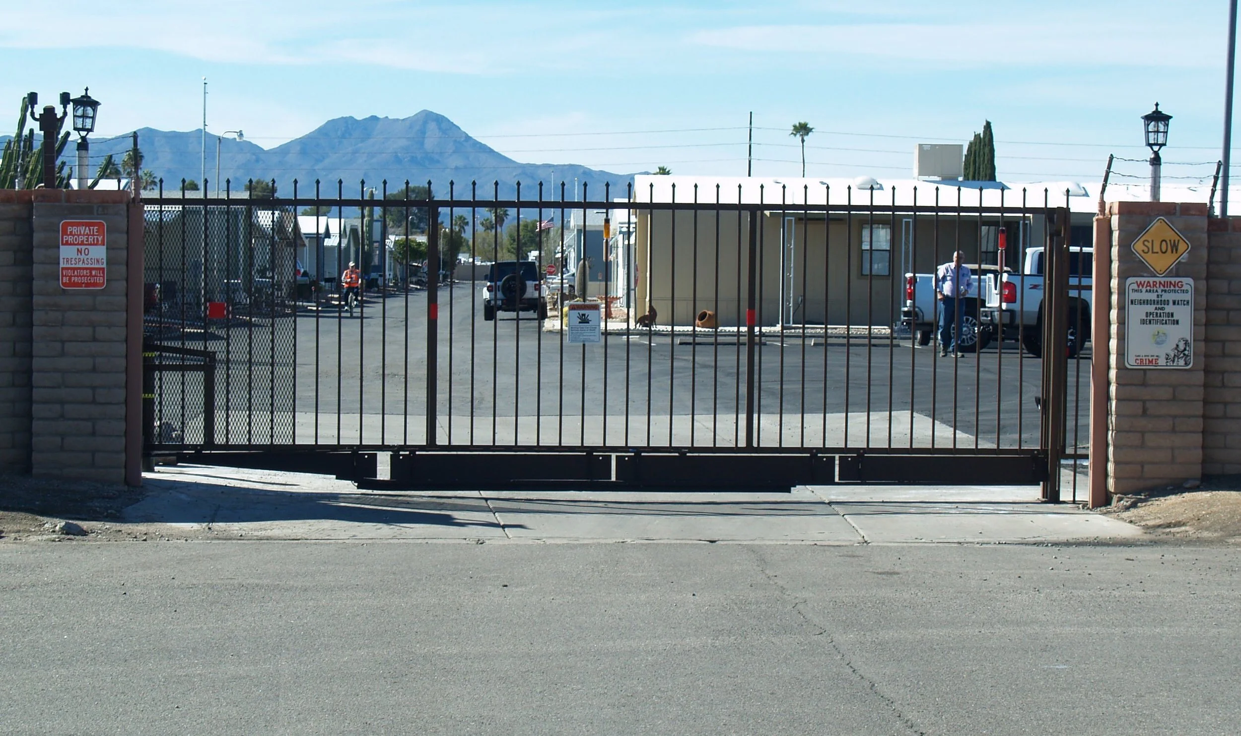 View of Back Gate Entrance