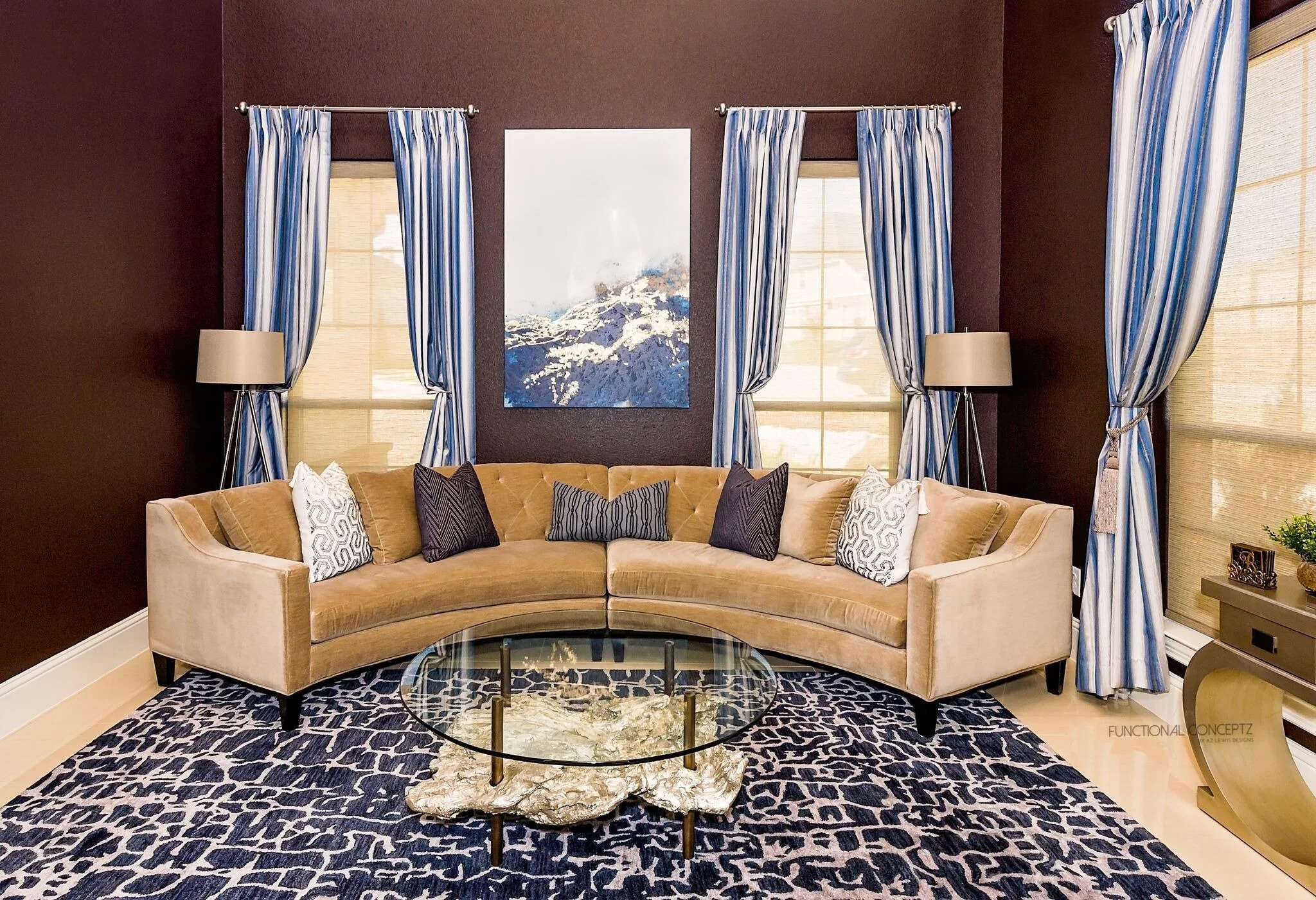 window treatment in living room