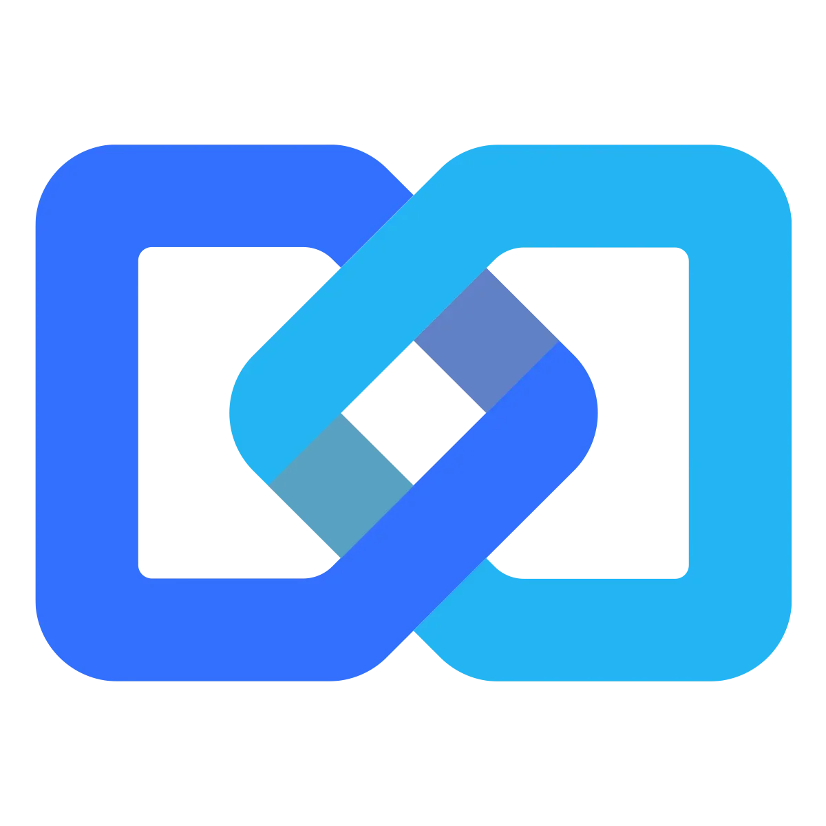 Microsoft Visual Studio logo with a blue and light blue interlocking square design.