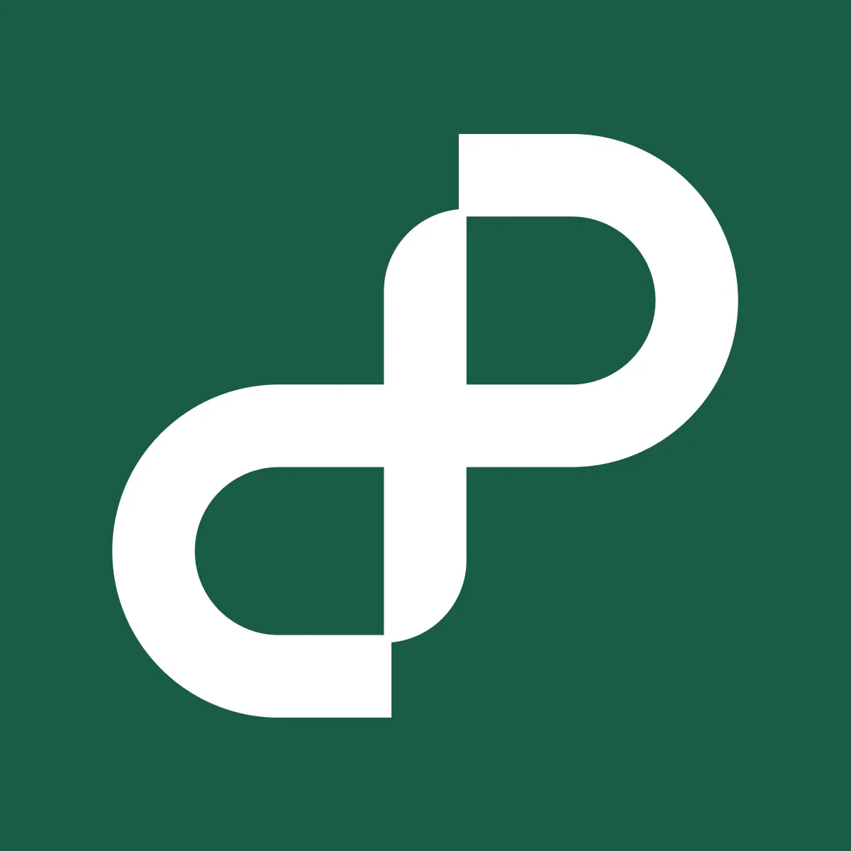 A logo with a dark green background and a stylized white dollar sign.
