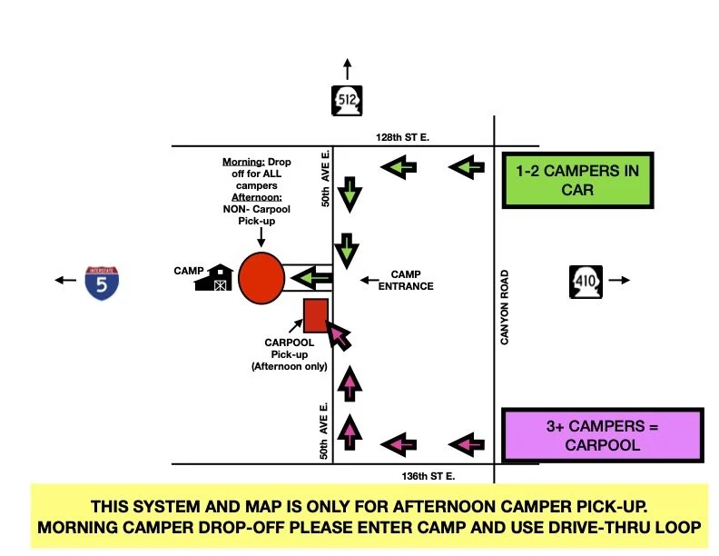 Pick up and drop off — Camp Oh Ah Lay Lay