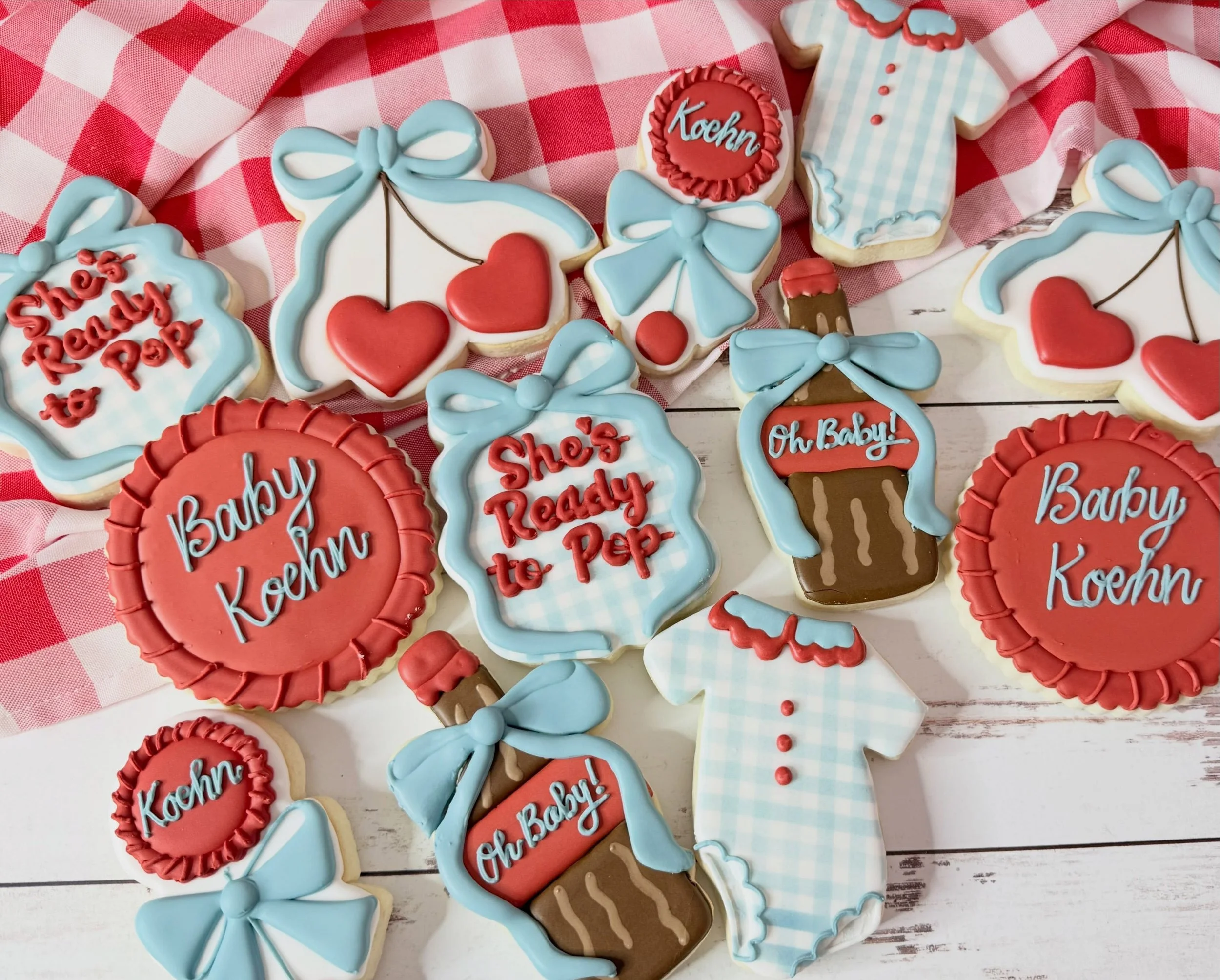 🎈💙&rdquo;She&rsquo;s Ready to Pop&rdquo; baby shower cookies!🎈💙

Welcome to the world Baby Boy Koehn! 

#jojoscookieboutique #babyshowercookies #blairsvillega