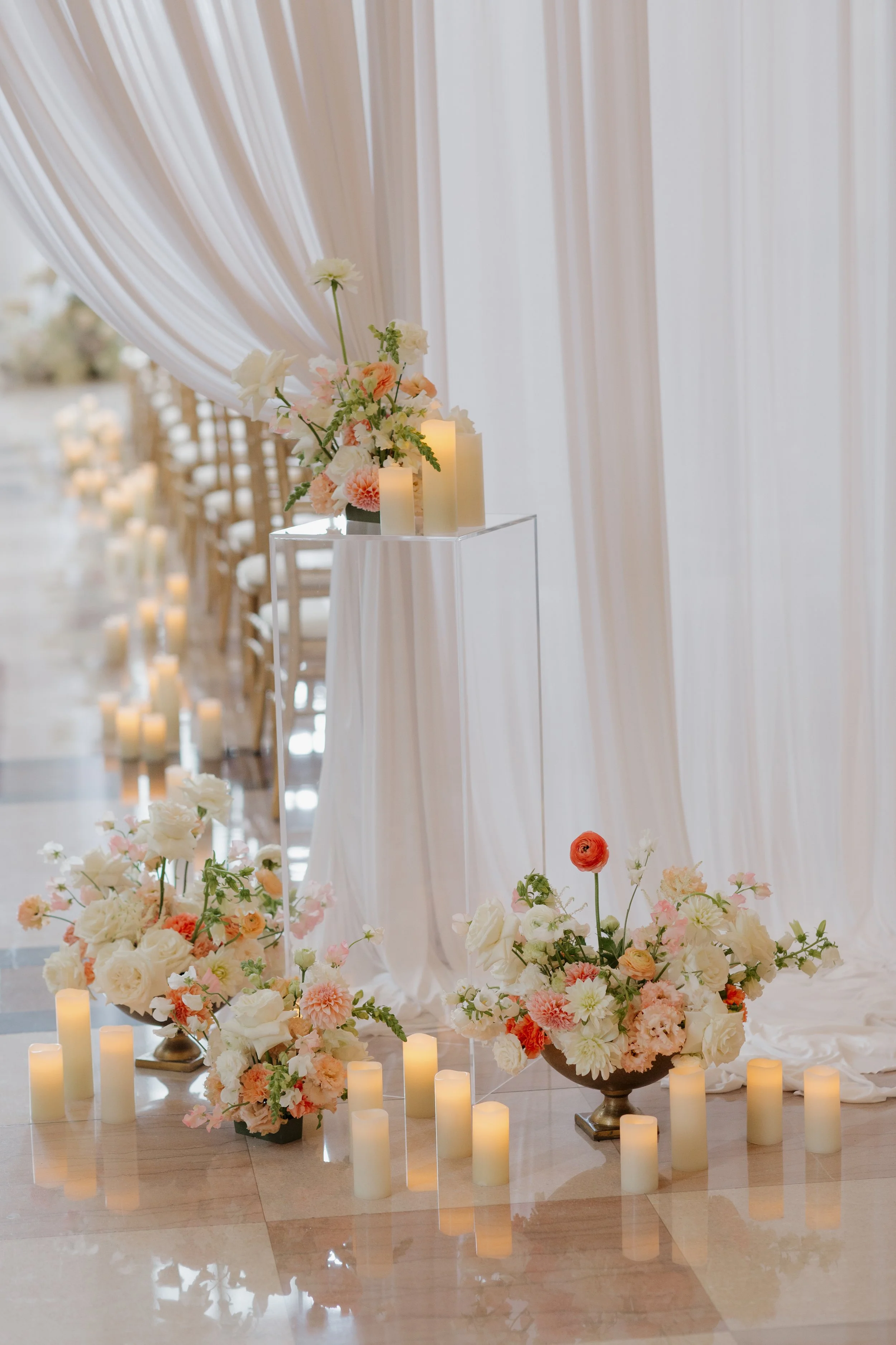 Danielle and Tim's wedding epitomized luxury and sophistication, meticulously orchestrated by Details Chicago. Hosted in a premier Chicago venue, the celebration showcased opulent floral arrangements, exquisite décor, and a refined ambiance. The even
