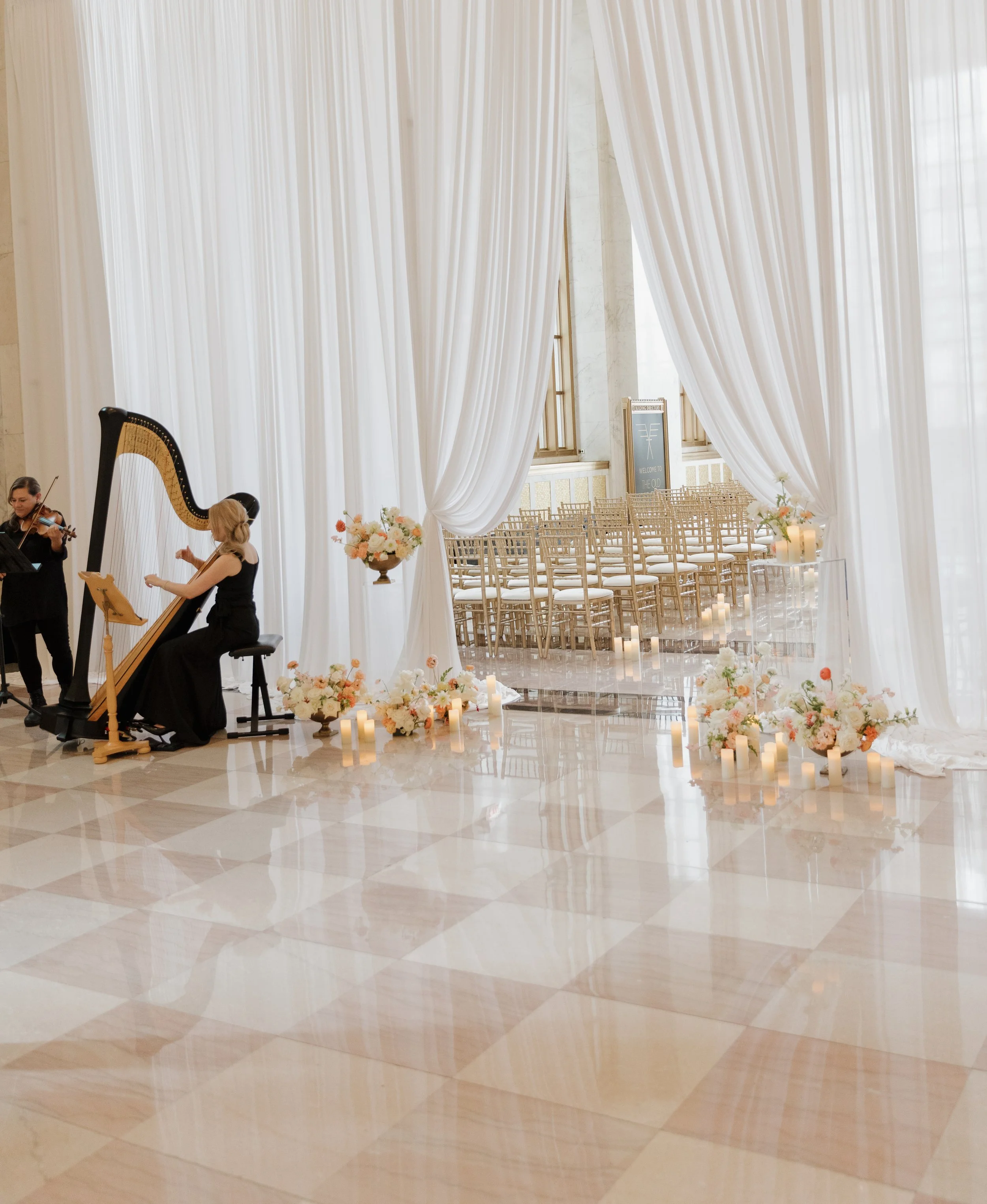 Danielle and Tim's wedding epitomized luxury and sophistication, meticulously orchestrated by Details Chicago. Hosted in a premier Chicago venue, the celebration showcased opulent floral arrangements, exquisite décor, and a refined ambiance. The even