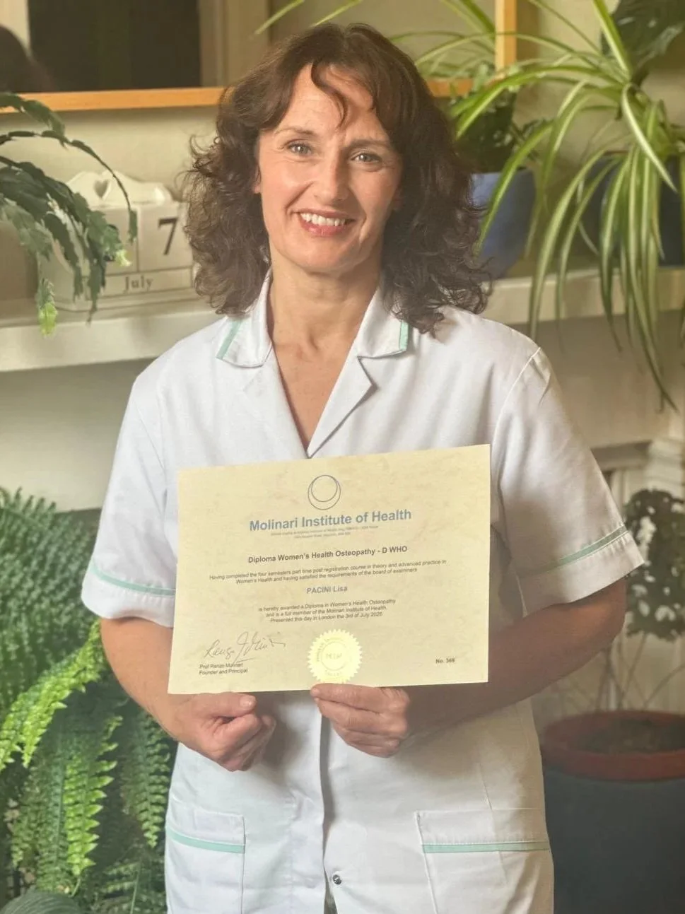 Celebrating our Osteopath, Lisa Pacini’s Advanced Diploma &amp; New Women’s Health Treatments