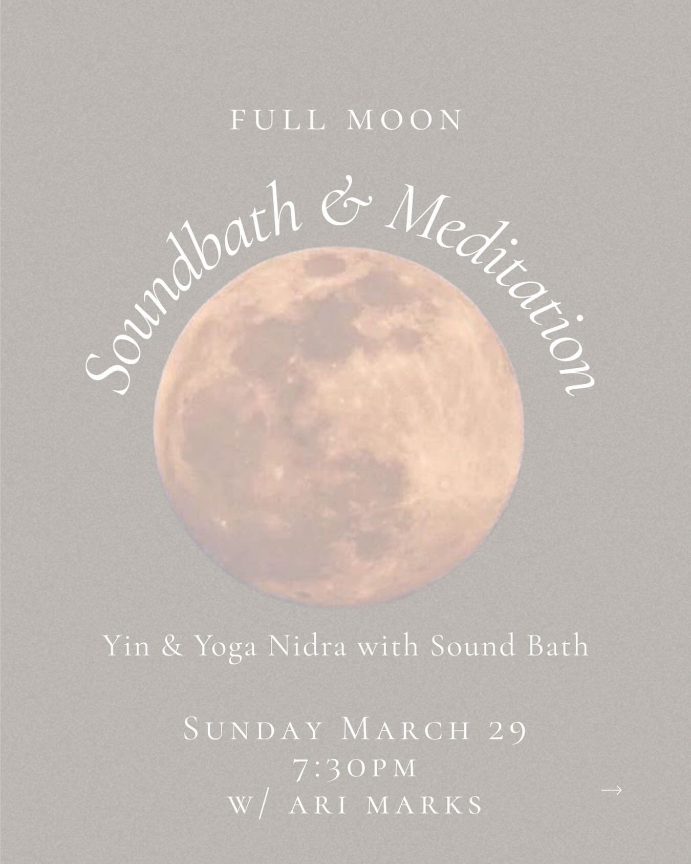 Join us for an evening of Yin, Yoga Nidra, and sound designed to help you release tension, reset your nervous system, and reconnect with yourself🤍 Led by @yoga_beach_lioness 

A quiet moment to pause, breathe, and restore✨

🌕 Sunday, March 29
🕊 7:
