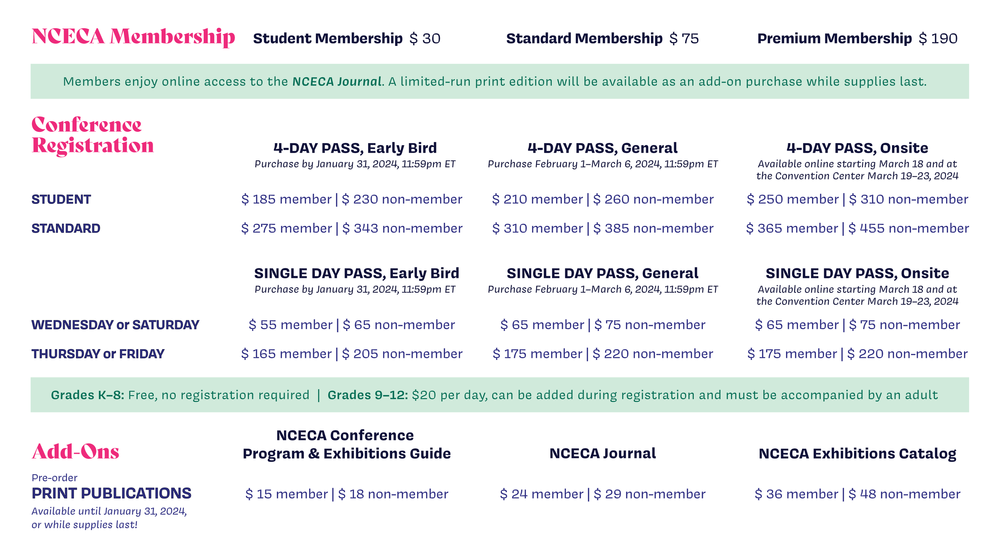 2024 Conference Information and Registration — NCECA